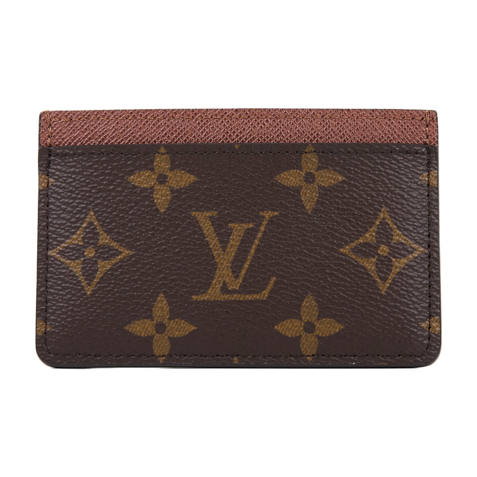 路易威登 LOUIS VUITTON 卡片套 卡夾 Monogram塗層帆布 雅馬邑色 M61733 晶片款 原花雙色卡夾 原廠盒子/防塵袋
