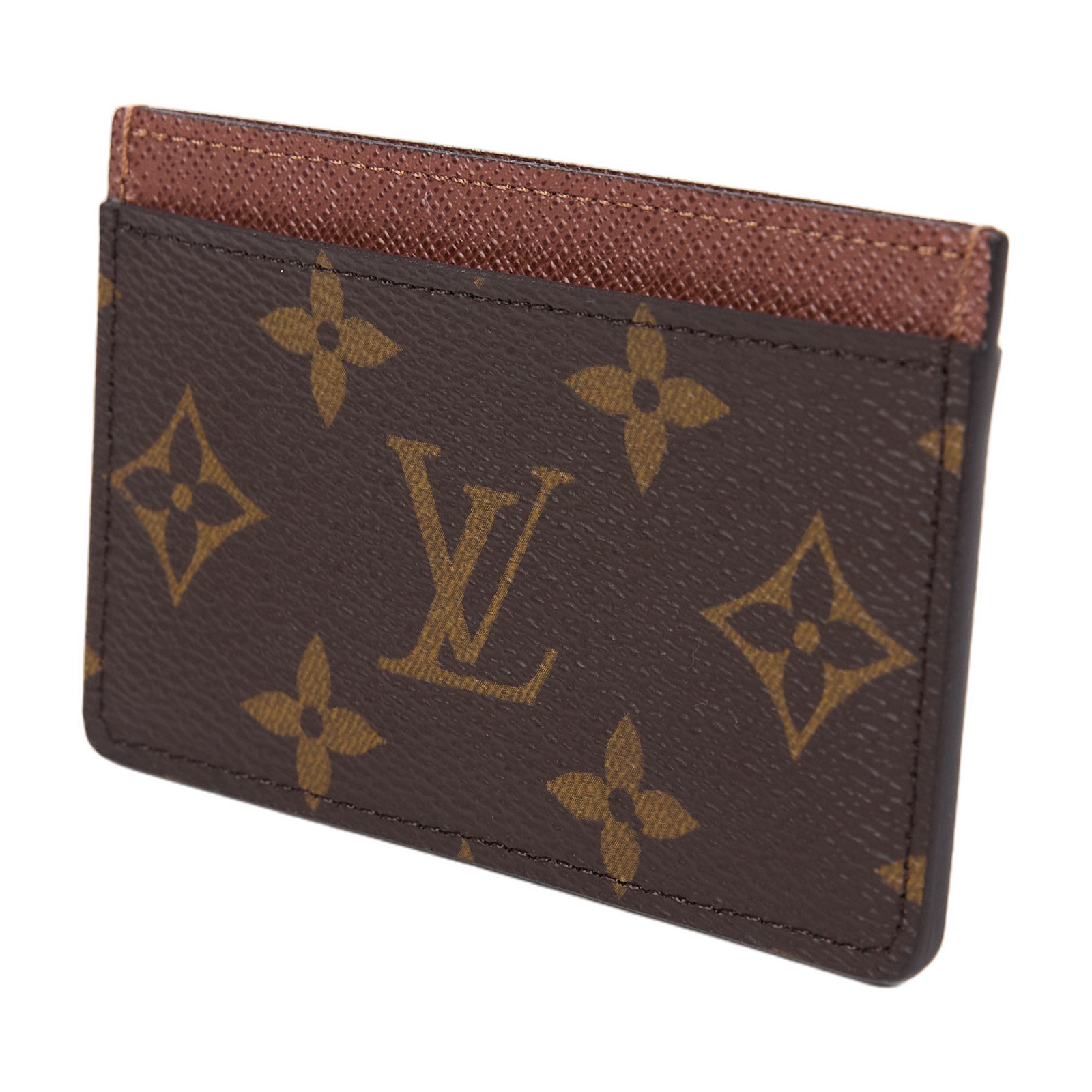 路易威登 LOUIS VUITTON 卡片套 卡夾 Monogram塗層帆布 雅馬邑色 M61733 晶片款 原花雙色卡夾 原廠盒子/防塵袋