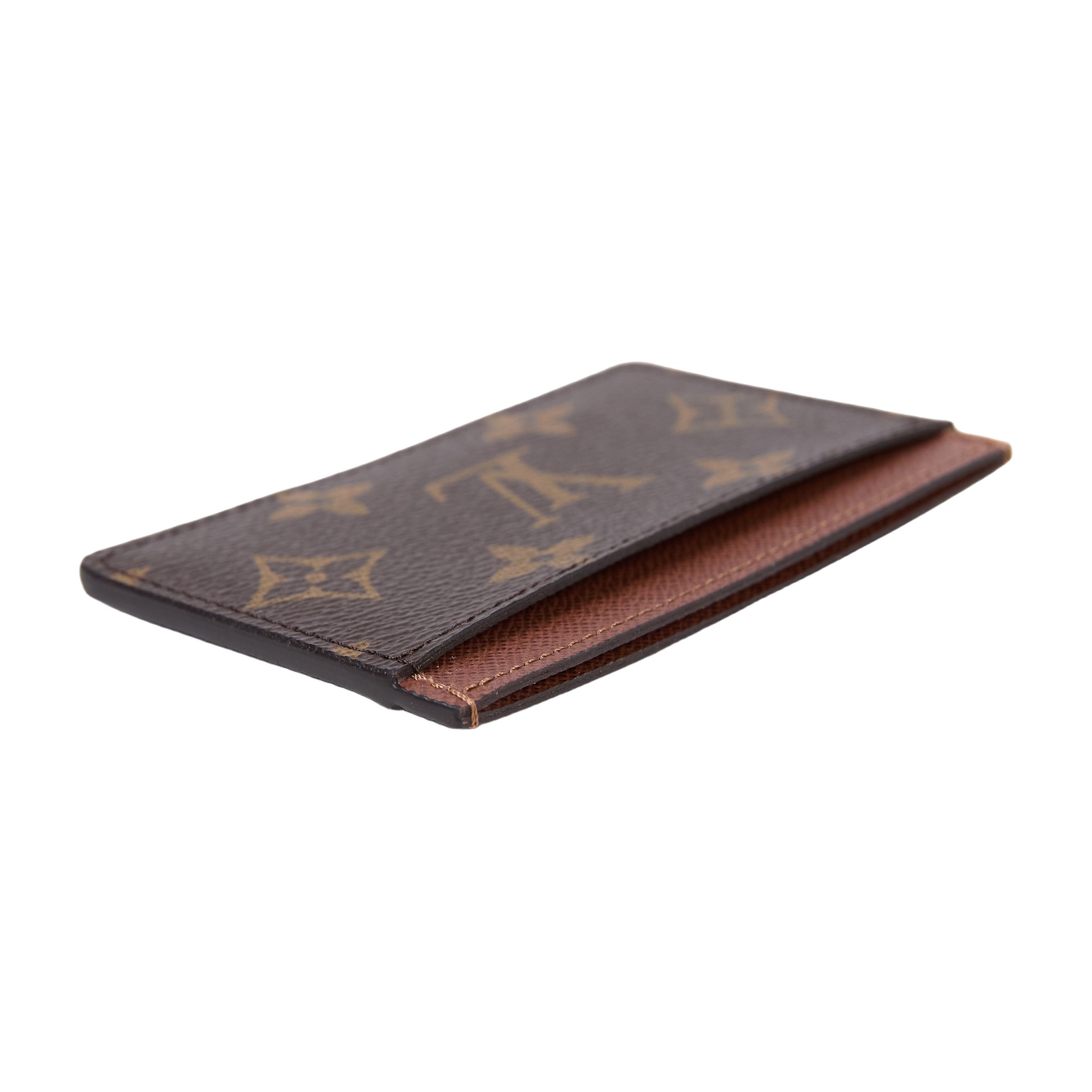 路易威登 LOUIS VUITTON 卡片套 卡夾 Monogram塗層帆布 雅馬邑色 M61733 晶片款 原花雙色卡夾 原廠盒子/防塵袋