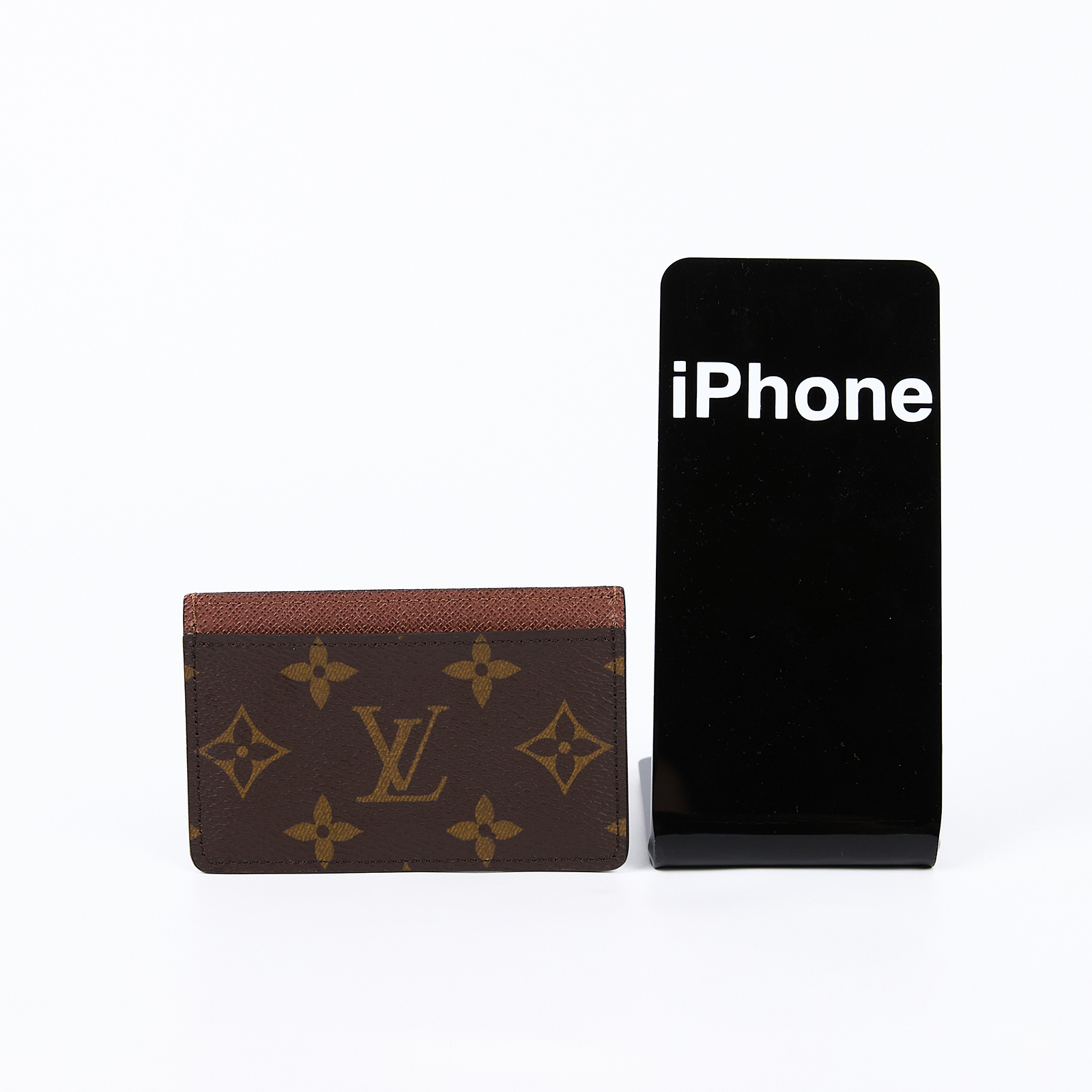 路易威登 LOUIS VUITTON 卡片套 卡夾 Monogram塗層帆布 雅馬邑色 M61733 晶片款 原花雙色卡夾 原廠盒子/防塵袋