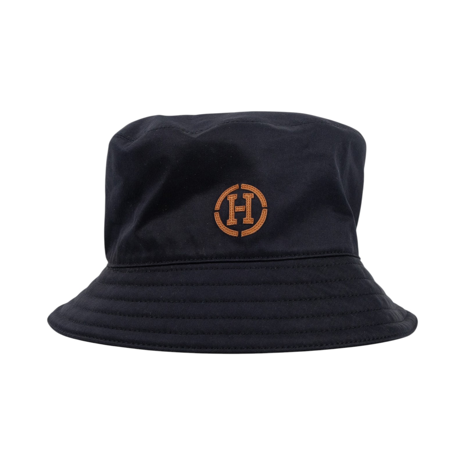 愛馬仕 Hermes Fred H Circle 漁夫帽 黑色 黑色小羊皮標誌 H231048Nv0257 H231048N  防塵袋/購買證明