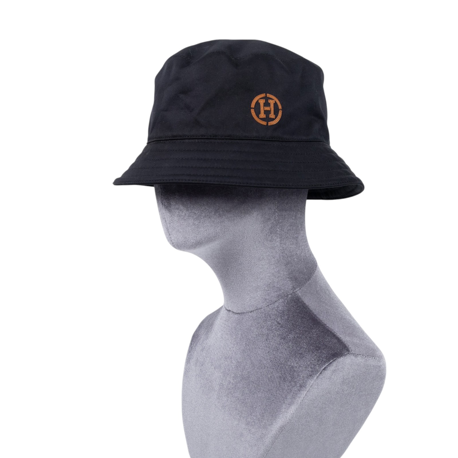 愛馬仕 Hermes Fred H Circle 漁夫帽 黑色 黑色小羊皮標誌 H231048Nv0257 H231048N  防塵袋/購買證明