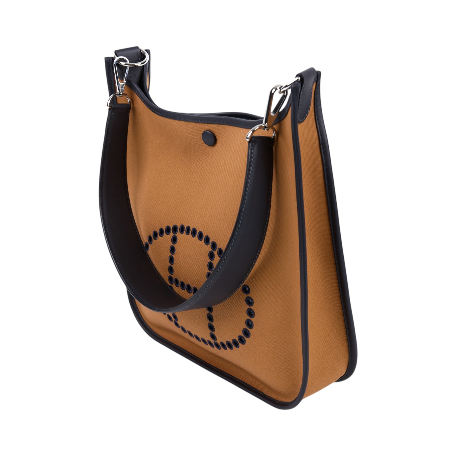 愛馬仕 Hermes Evelyne Bag 伊芙琳包 29 馬蹄型 EV29 W TS 009 AU W刻棕帆布EVELYNE 29 原廠盒子/防塵袋/背帶