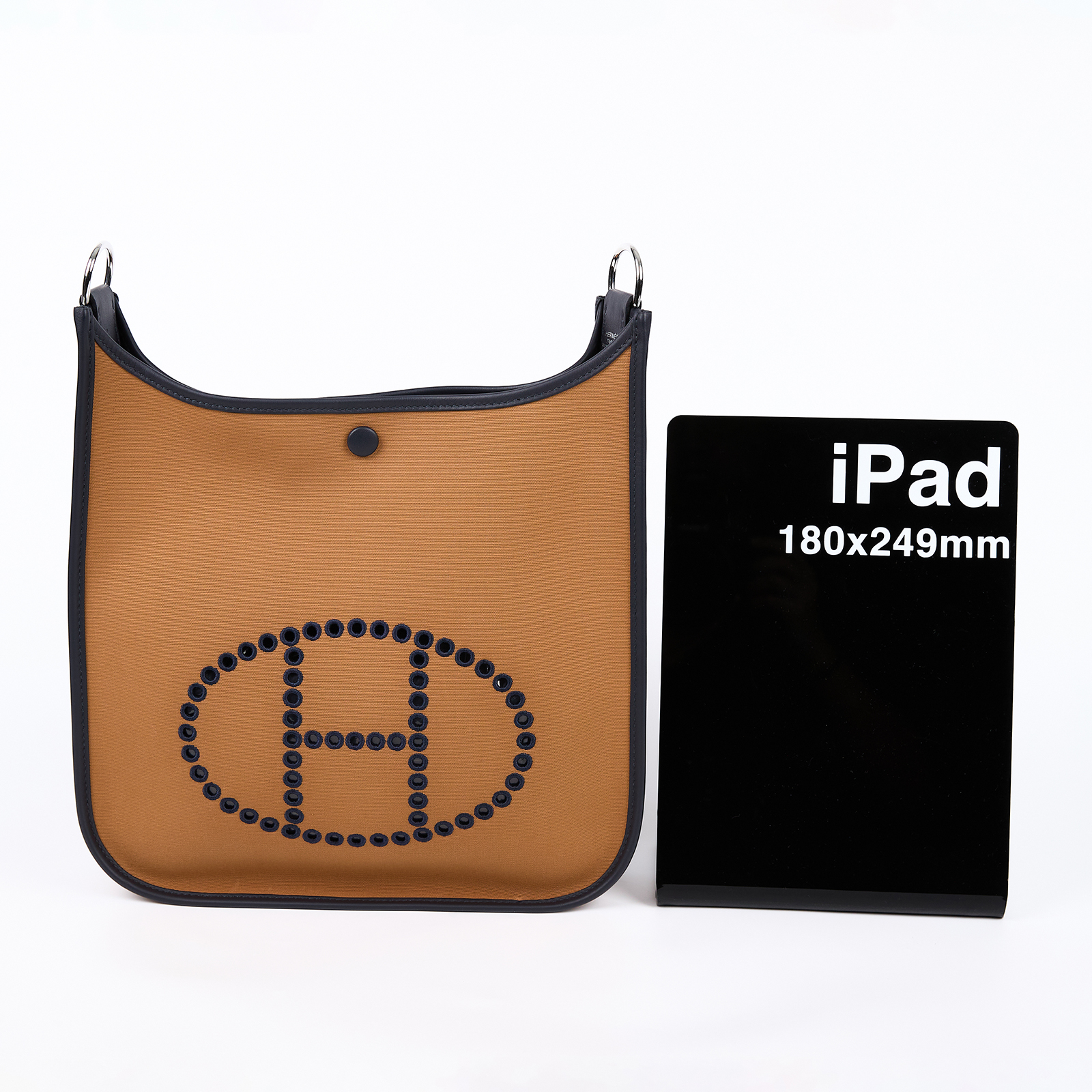 愛馬仕 Hermes Evelyne Bag 伊芙琳包 29 馬蹄型 EV29 W TS 009 AU W刻棕帆布EVELYNE 29 原廠盒子/防塵袋/背帶