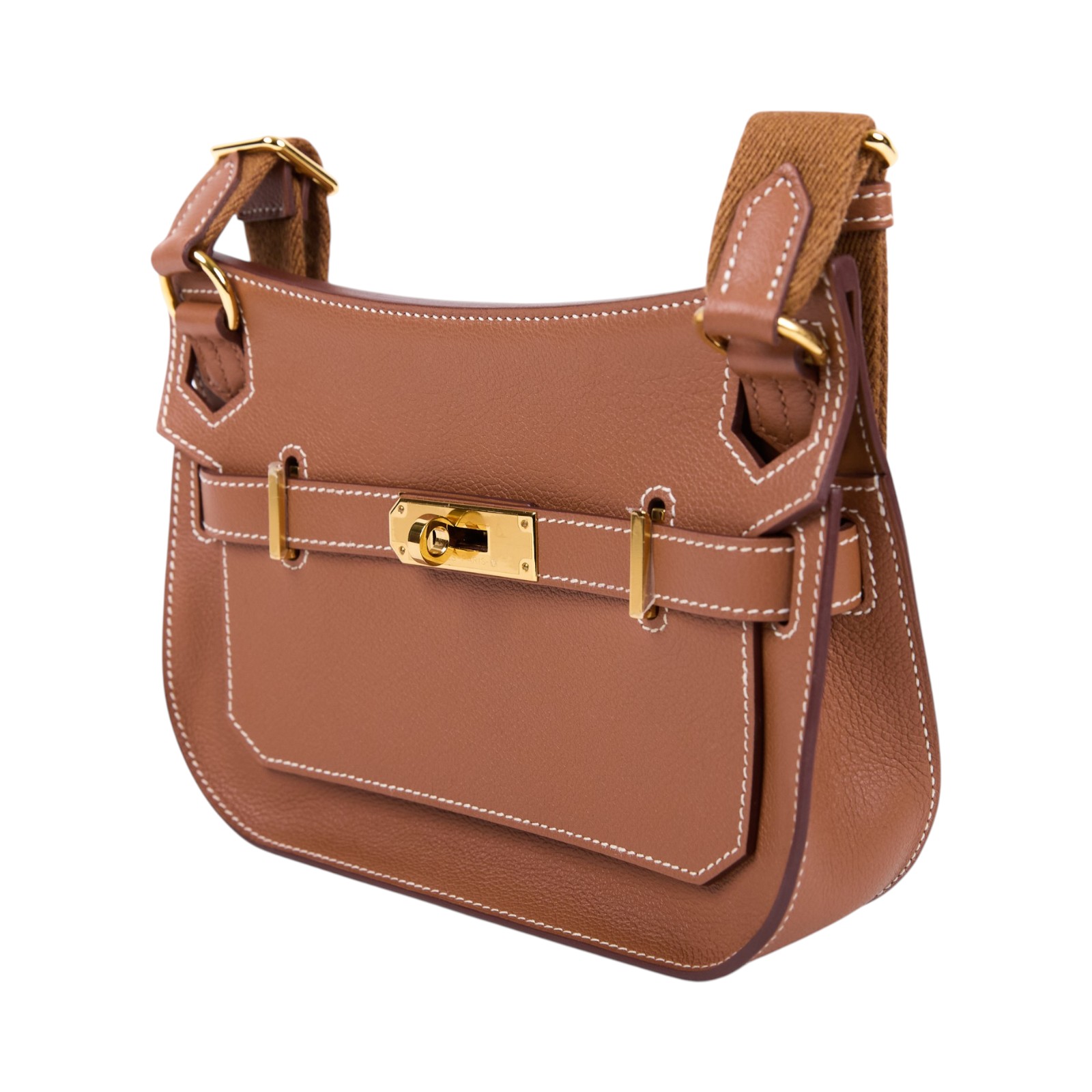 愛馬仕 Hermes Jypsiere 吉普賽包 Mini 金棕 金色五金 H084047CCAA /BNS097PP  防塵袋/購買證明/盒子