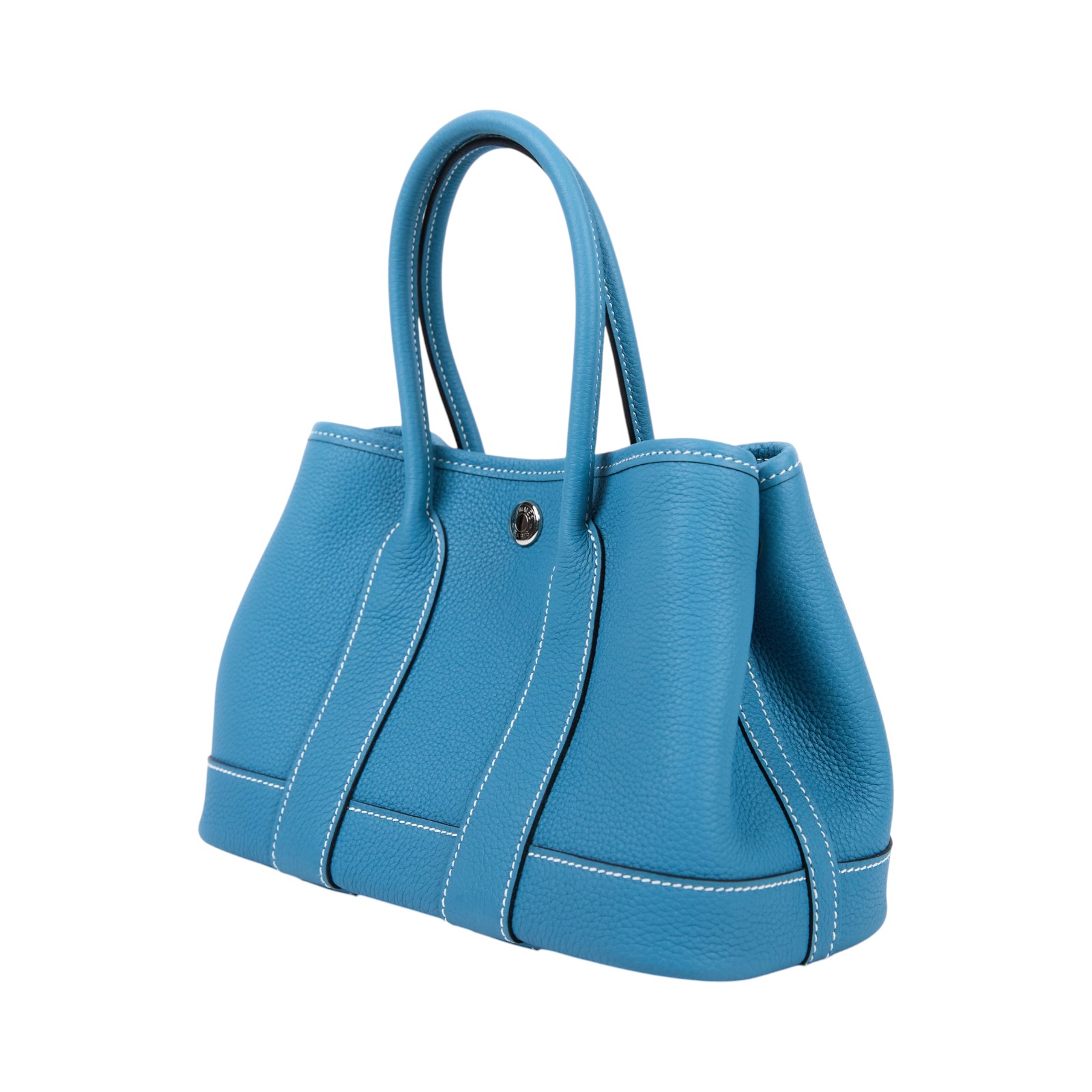 愛馬仕 Hermes Neo Garden Party 花園派對包 23 銀色五金 牛仔藍 H086729CKD2 /G TS 008 AU  原廠盒子/防塵袋/購買證明