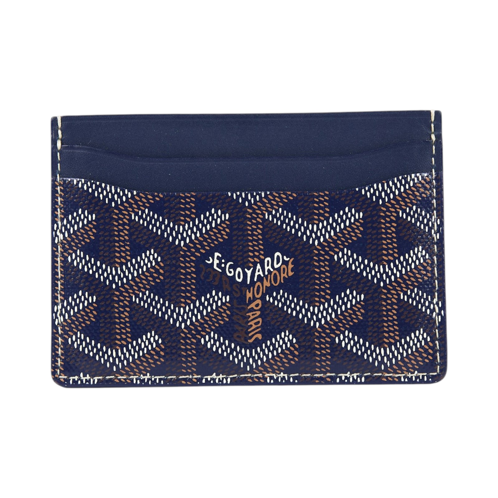 高雅德 GOYARD Saint-Sulpice Card Wallet 卡夾 STSULPPMLTY 海軍藍SAINT-SULPICE卡夾 原廠盒子/購買證明