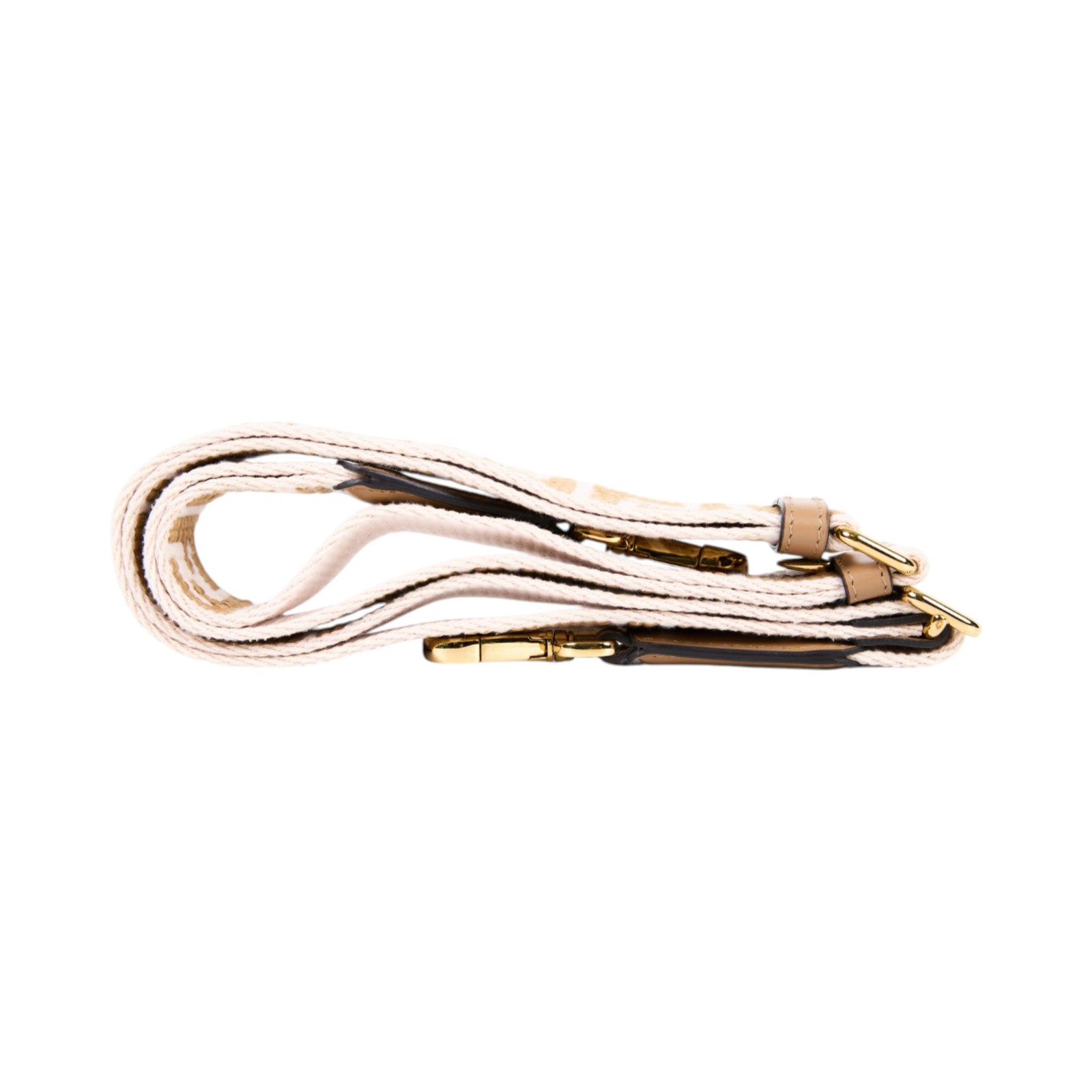 芬迪 FENDI Strap you 織物 肩背帶 8AV386AJPE 棕FF背帶 防塵袋/購買證明