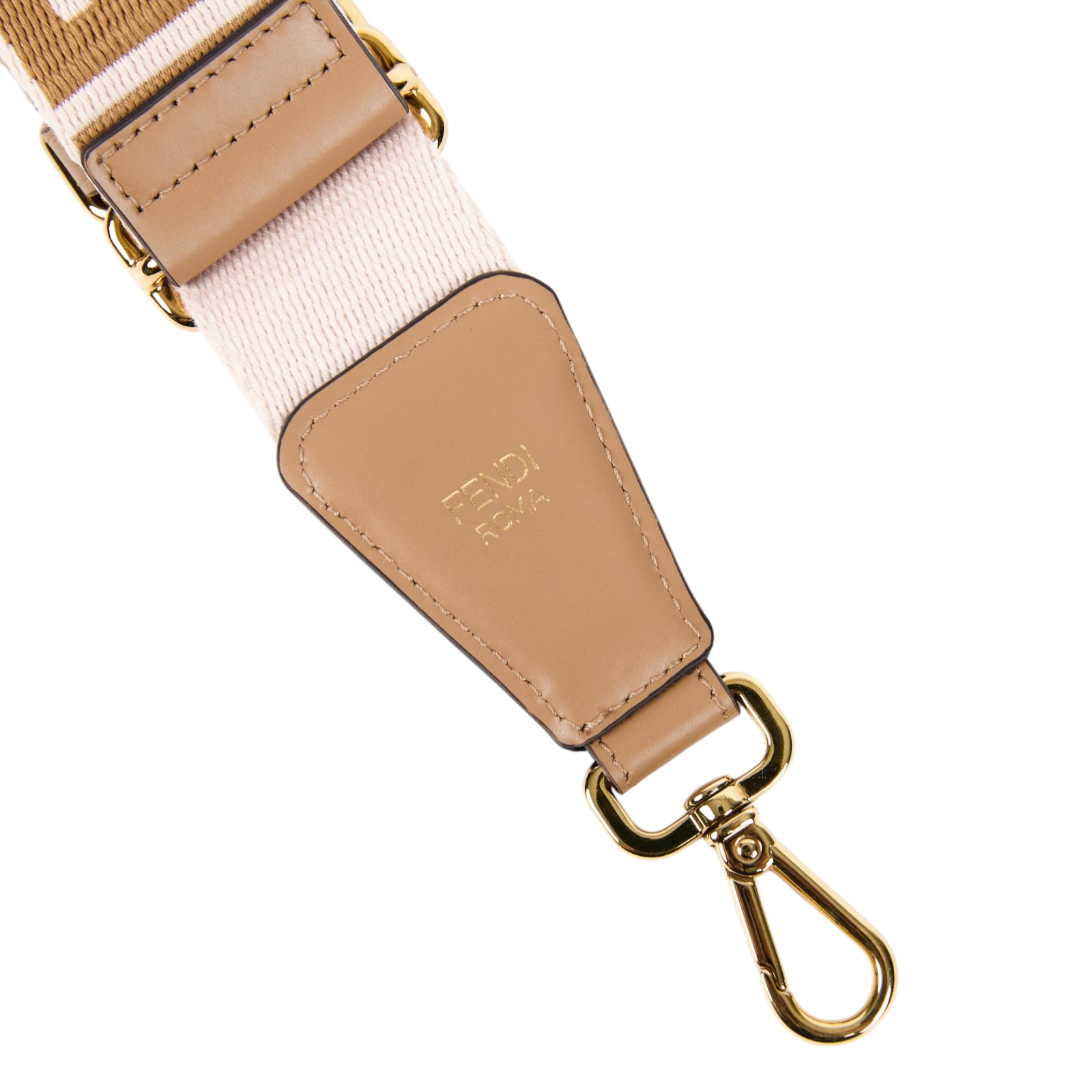 芬迪 FENDI Strap you 織物 肩背帶 8AV386AJPE 棕FF背帶 防塵袋/購買證明