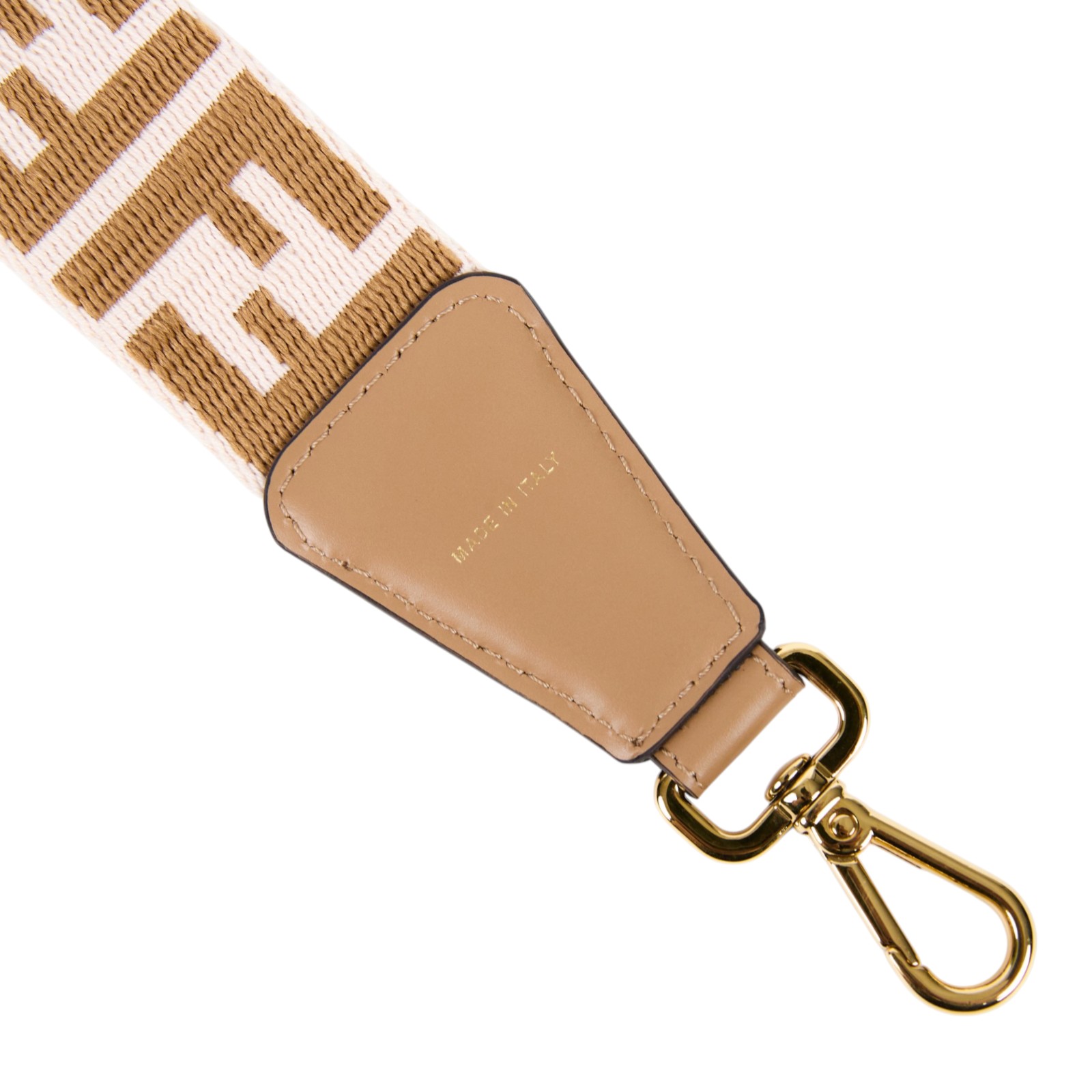芬迪 FENDI Strap you 織物 肩背帶 8AV386AJPE 棕FF背帶 防塵袋/購買證明