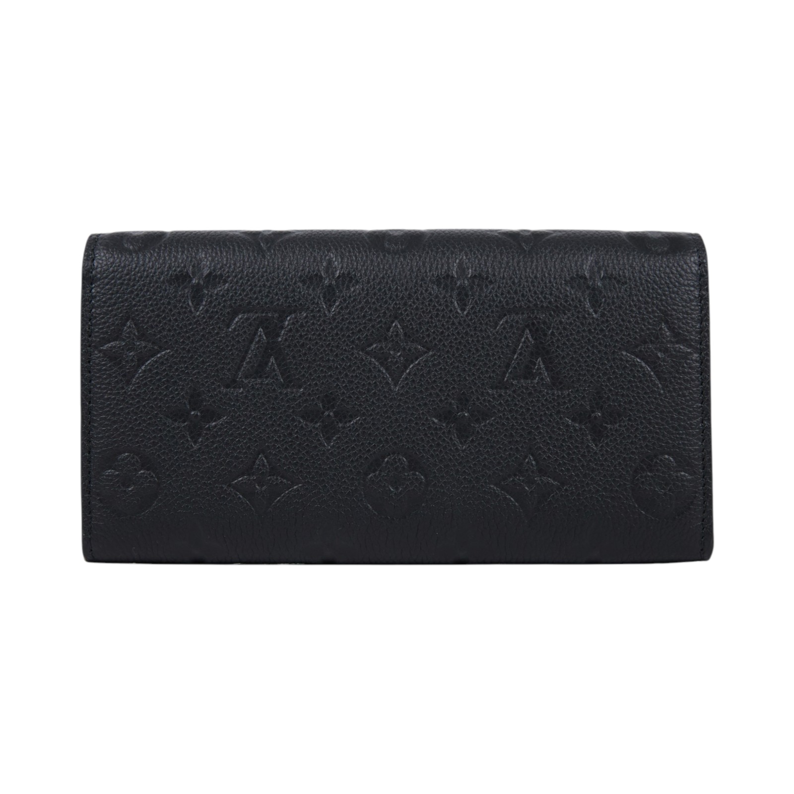 路易威登 LOUIS VUITTON Sarah 錢包 壓花牛皮 黑色 M82257 晶片款 黑壓紋SARAH長夾 原廠盒子/購買證明