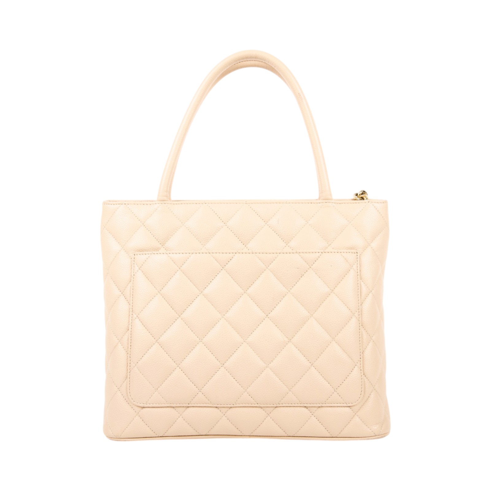 香奈兒 CHANEL 手提包 方型 銀幣包 A01804 14開 奶茶荔枝金幣托特包 防塵袋