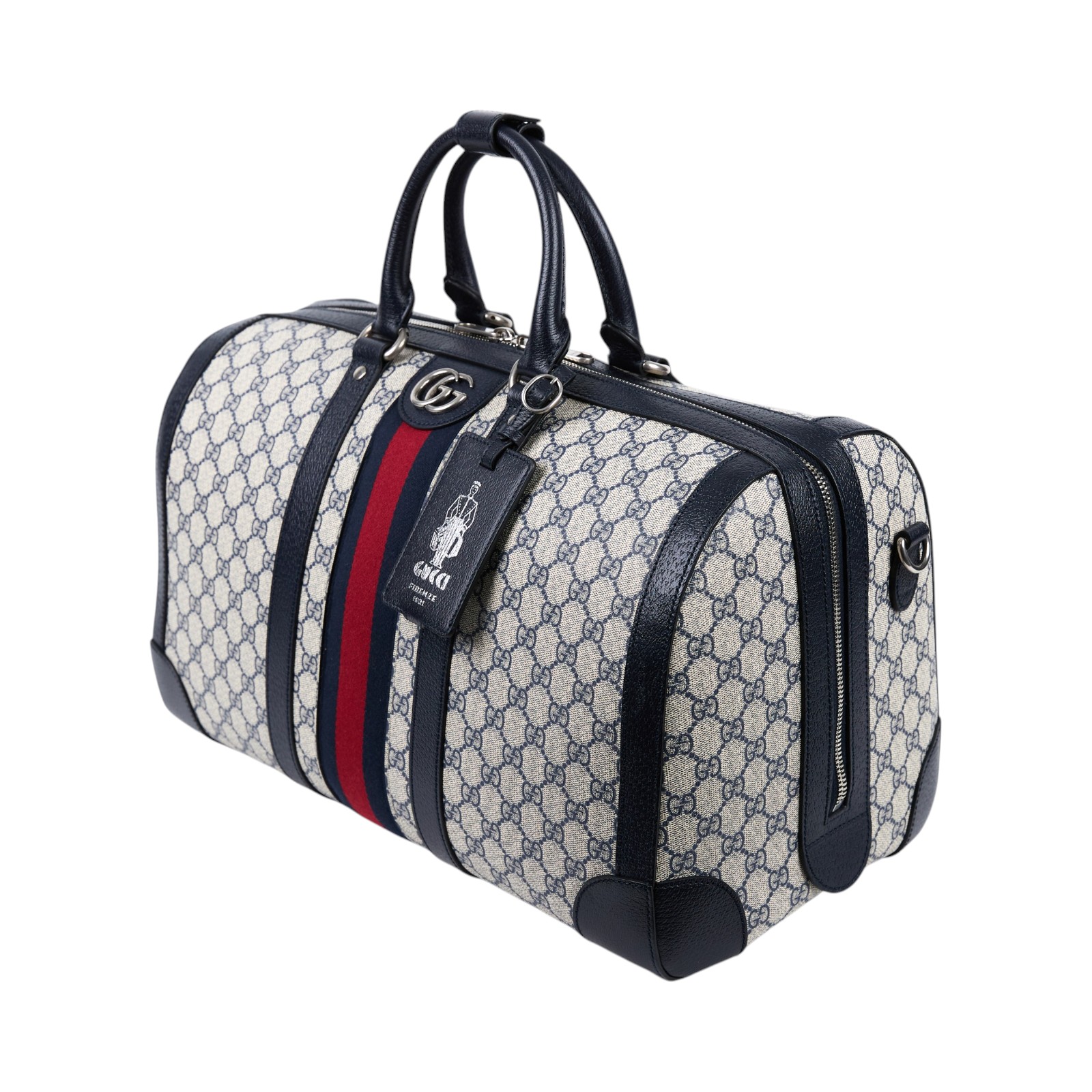 古馳 GUCCI Savoy 旅行袋 手提包 波士頓包 中型 724642 9C2SN 黑邊G紋SAVOY旅行袋 防塵袋/背帶/鎖組