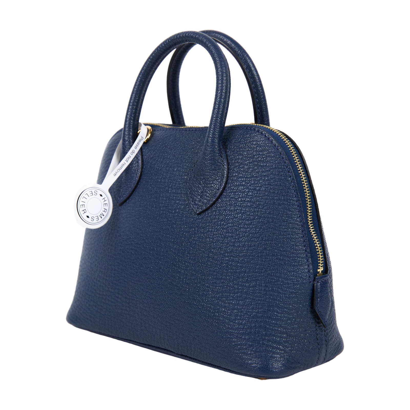 愛馬仕 Hermes Bolide Bag 1923 柏莉包 mini BLM /KHG131 K刻 海軍藍MINI BOLIDE 原廠盒子/防塵袋/背帶