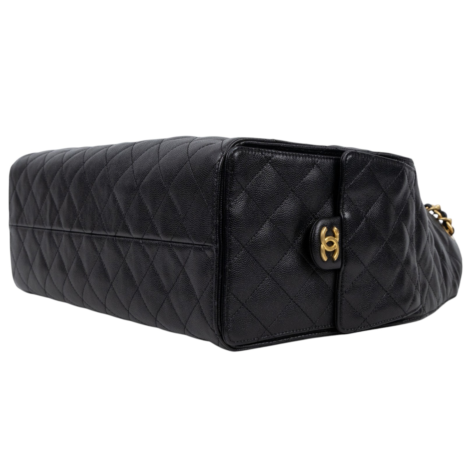 香奈兒 CHANEL 2025 春夏 25 大型包 AS5553 B20304 晶片款 黑金荔枝25包 大號 原廠盒子/防塵袋/購買證明/內袋