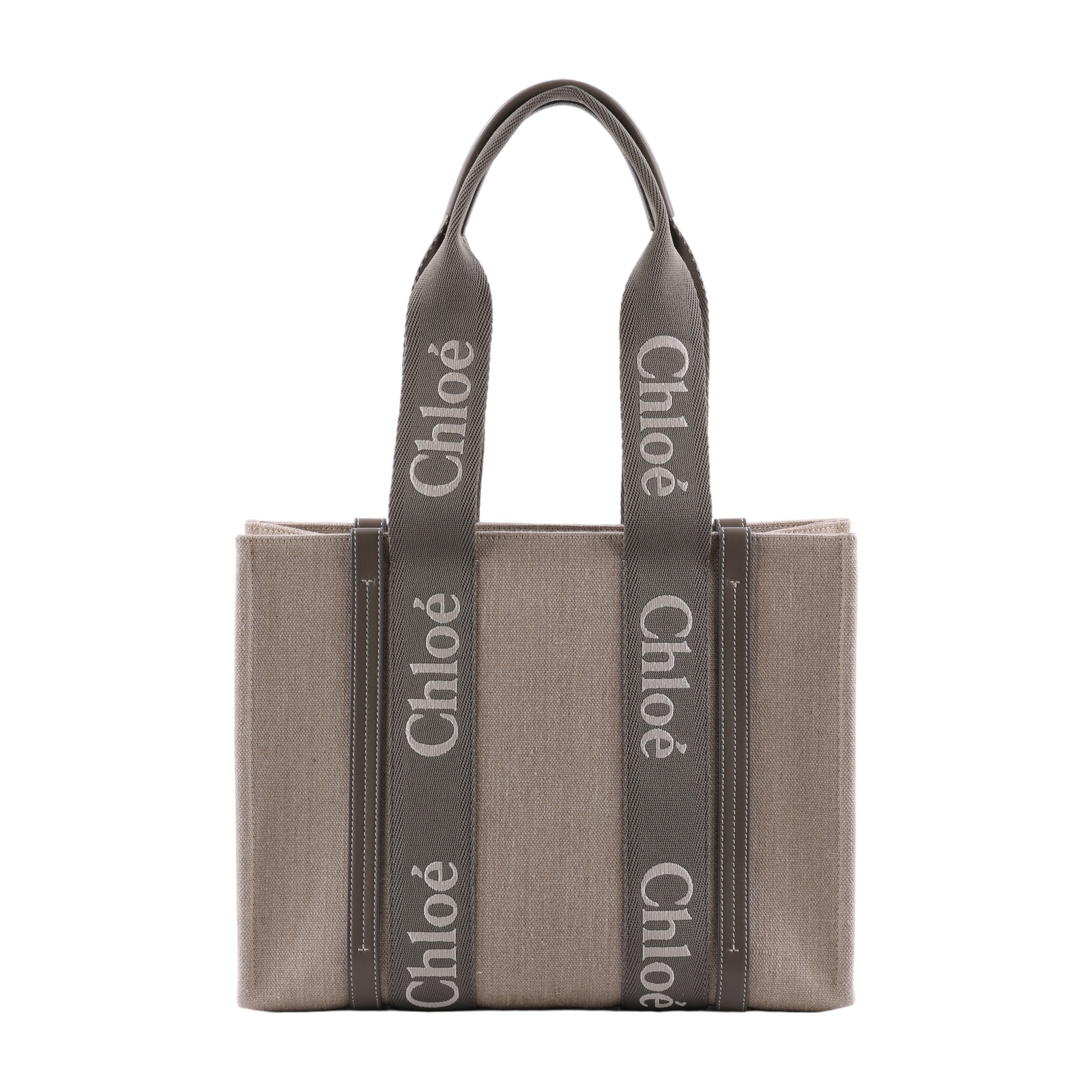 蔻依 CHLOE Medium Woody 手提包 中型 CHC23AS383L17036 灰棕WOODY MEDIUM 防塵袋/保書