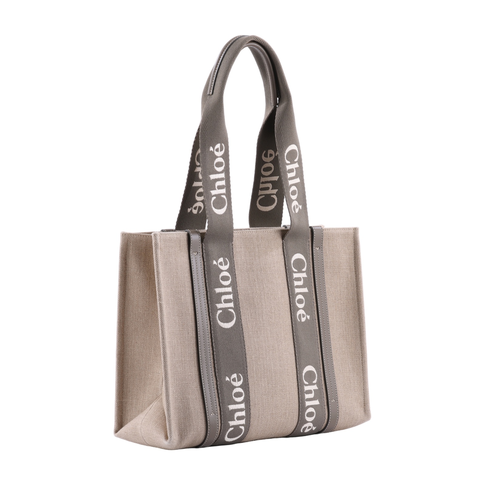 蔻依 CHLOE Medium Woody 手提包 中型 CHC23AS383L17036 灰棕WOODY MEDIUM 防塵袋/保書