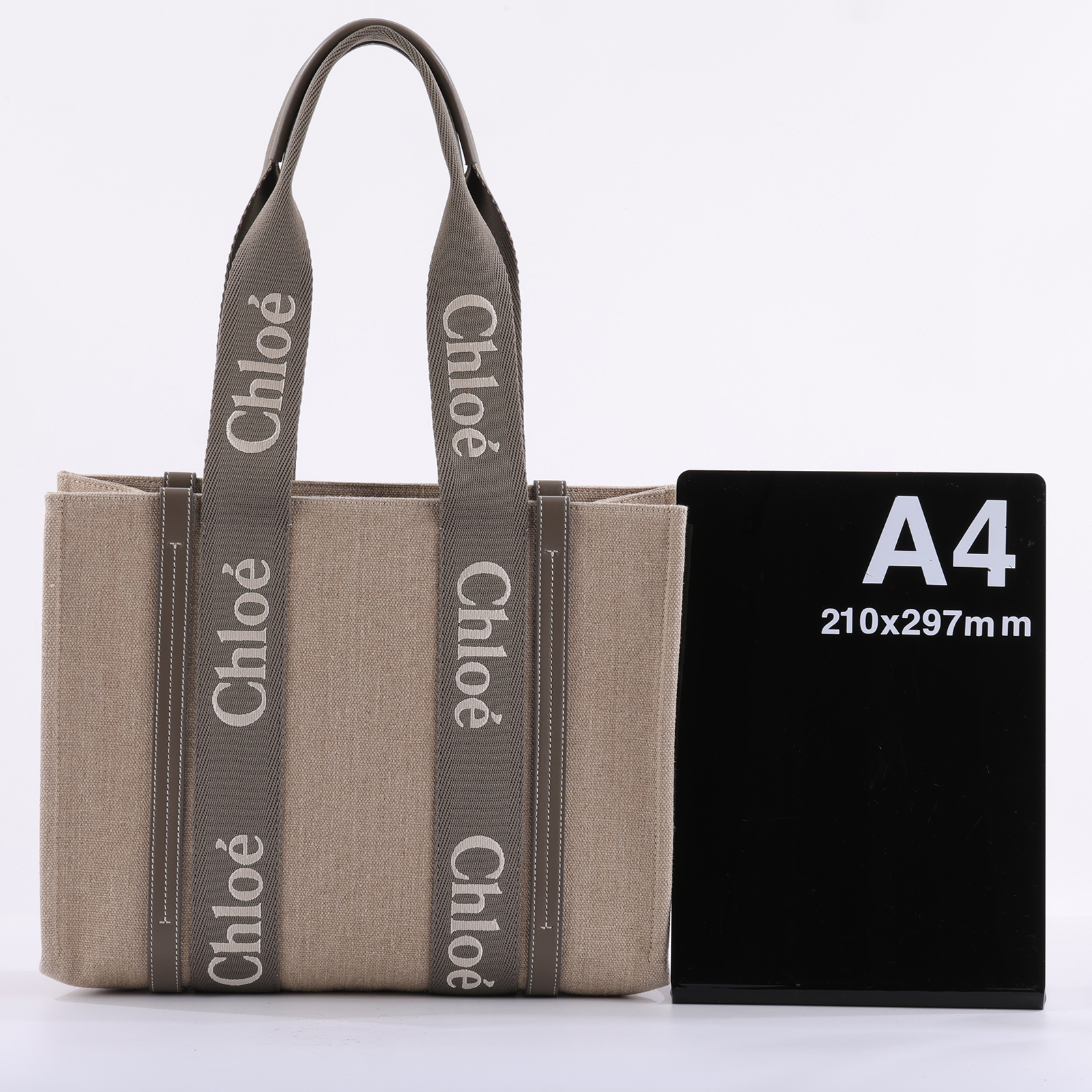 蔻依 CHLOE Medium Woody 手提包 中型 CHC23AS383L17036 灰棕WOODY MEDIUM 防塵袋/保書