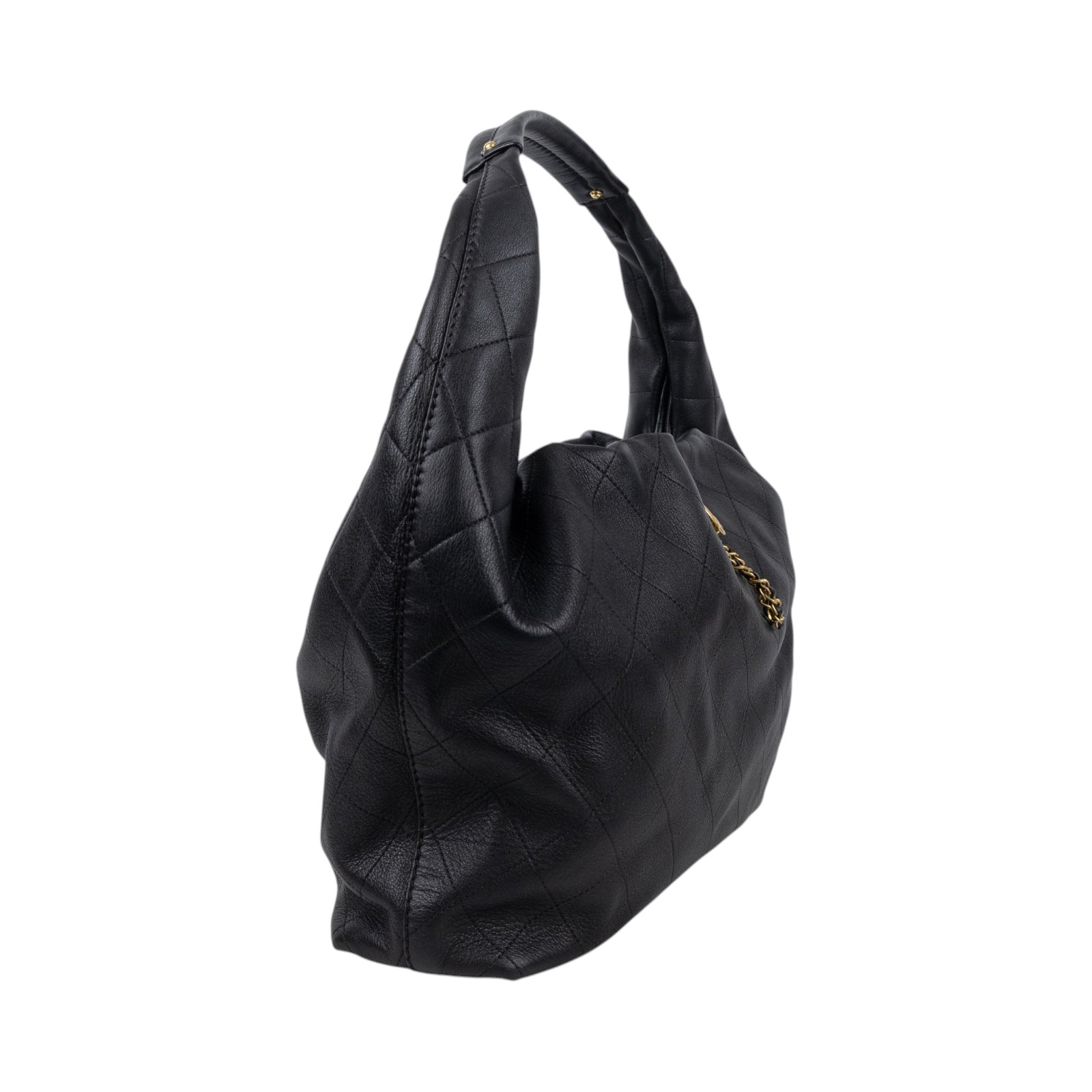 香奈兒 CHANEL Hobo Bag 流浪包 AS5976 晶片款 黑金HOBO 防塵袋