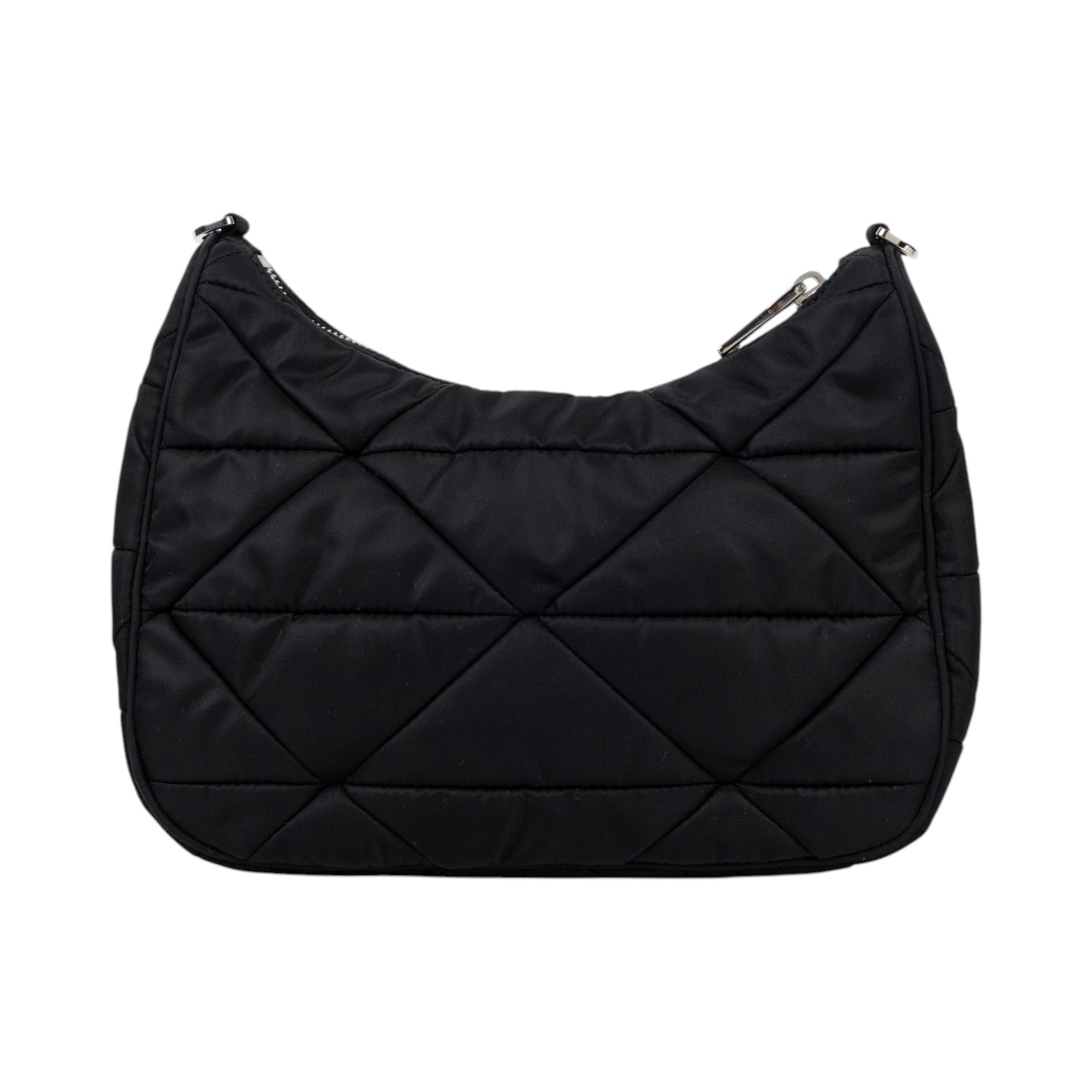 普拉達 PRADA Re-Nylon 單肩 斜胯包 1BC151_RDJN 黑尼龍三角縫HOBO 防塵袋/內袋/背帶/保證卡