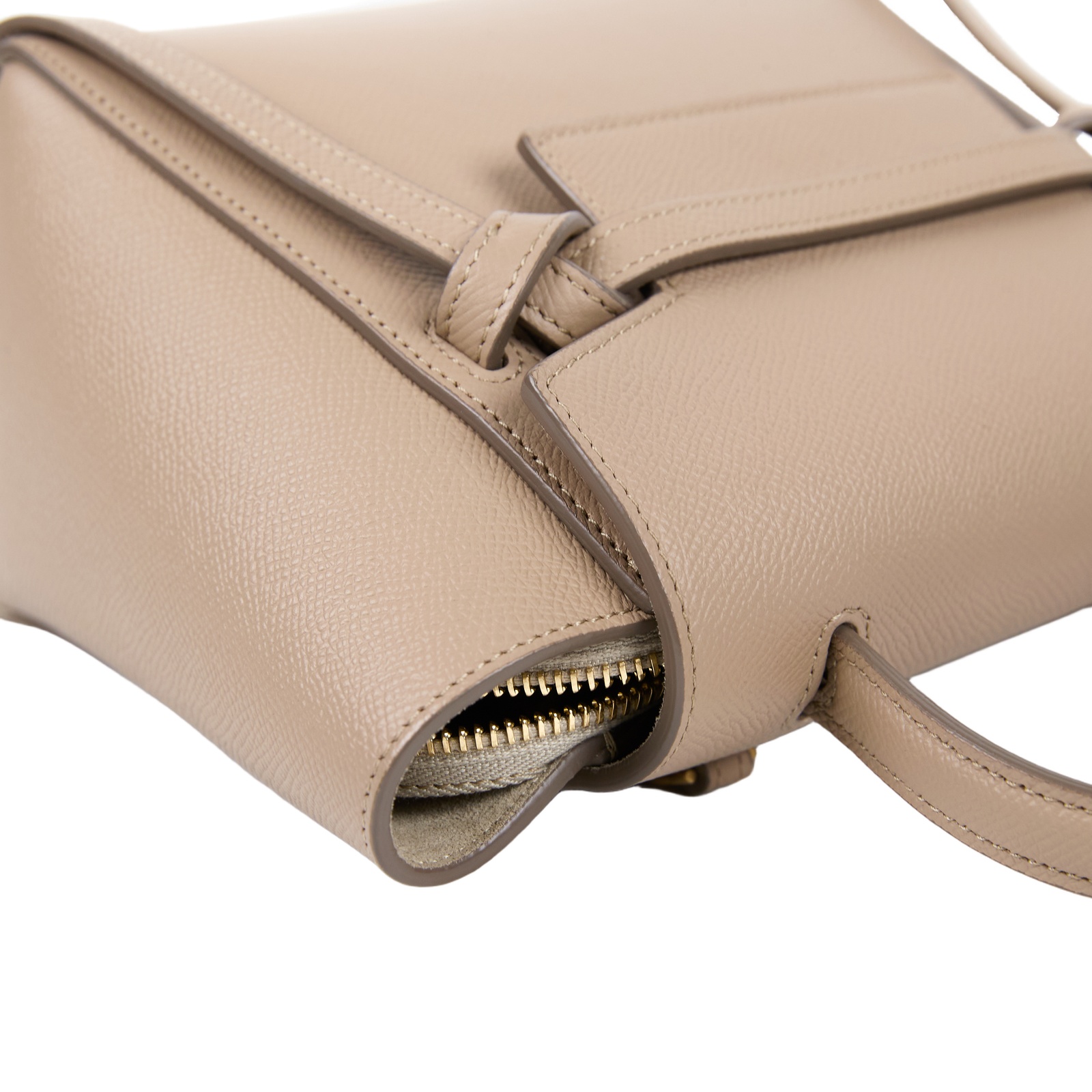 思琳 CELINE 珠地小牛皮 袖珍型 Belt 手袋 189003ZVA 灰棕BELT鯰魚包 NANO 防塵袋/背帶