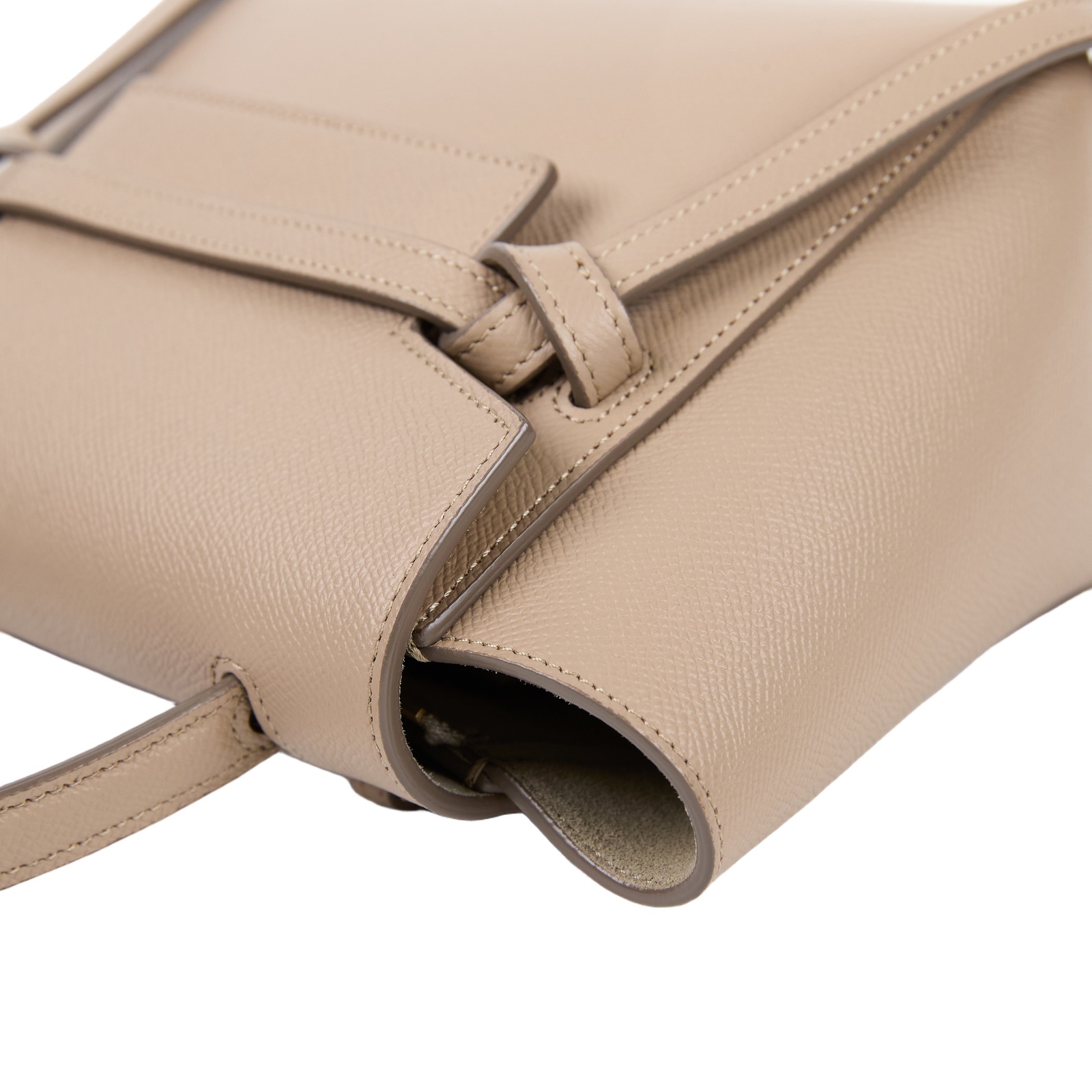 思琳 CELINE 珠地小牛皮 袖珍型 Belt 手袋 189003ZVA 灰棕BELT鯰魚包 NANO 防塵袋/背帶