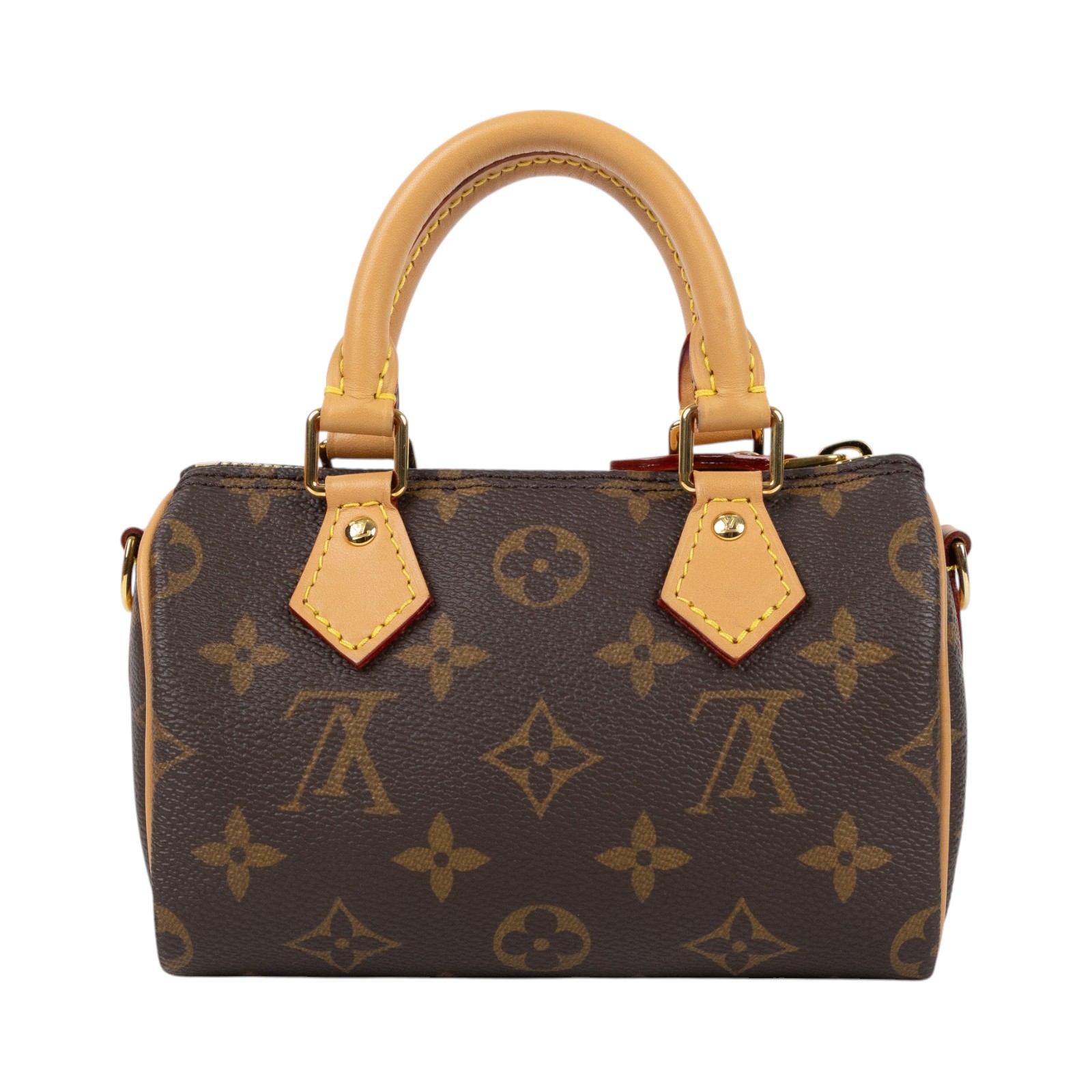 路易威登 LOUIS VUITTON Nano Speedy 原花 手提 肩背包 M81085 原花NANO SPEEDY 原廠盒子/背帶
