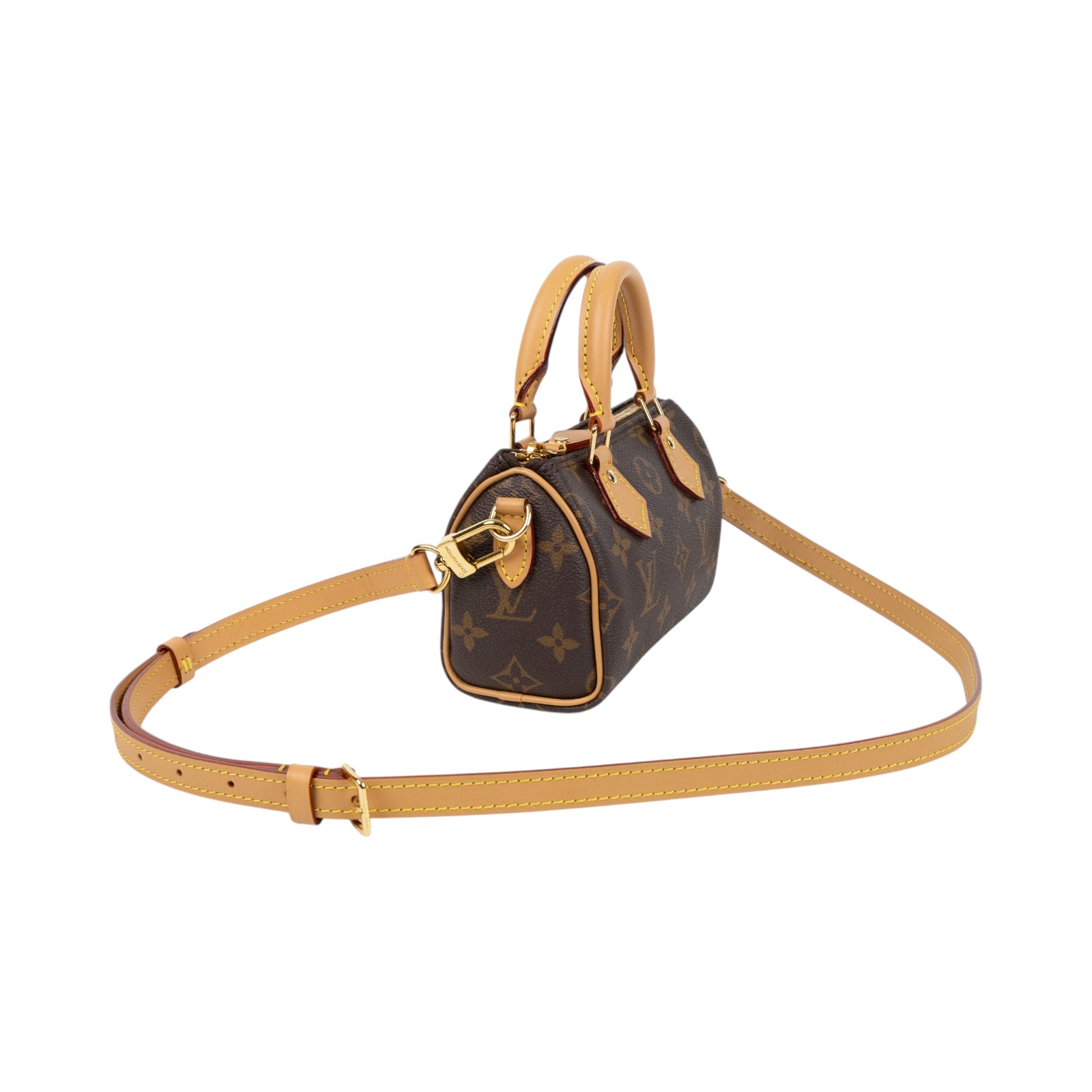 路易威登 LOUIS VUITTON Nano Speedy 原花 手提 肩背包 M81085 原花NANO SPEEDY 原廠盒子/背帶