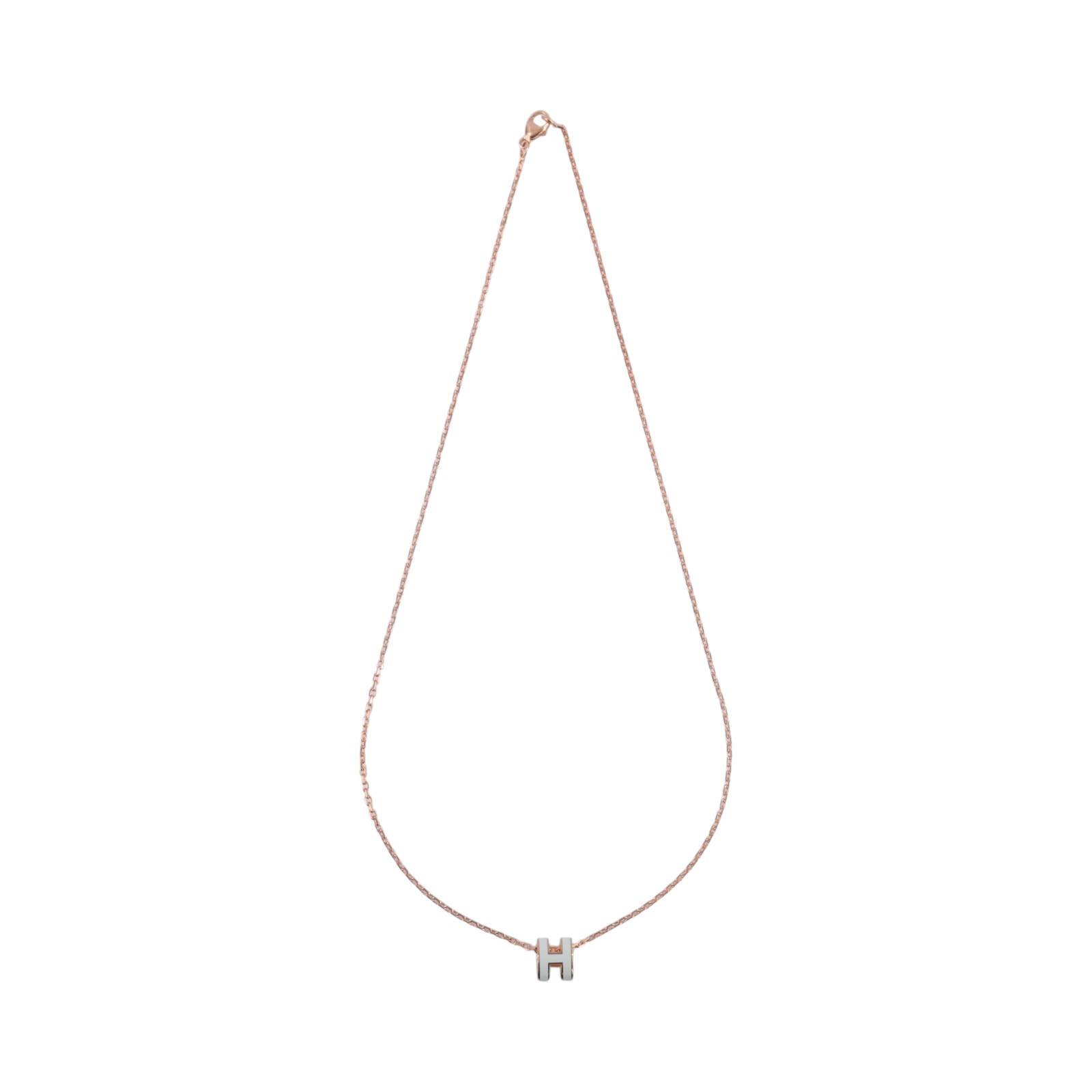 愛馬仕 Hermes Mini Pop H 墜飾 白色 H147992FO49 ST0213 白MINI POP H 項鍊 原廠盒子/防塵袋/內襯