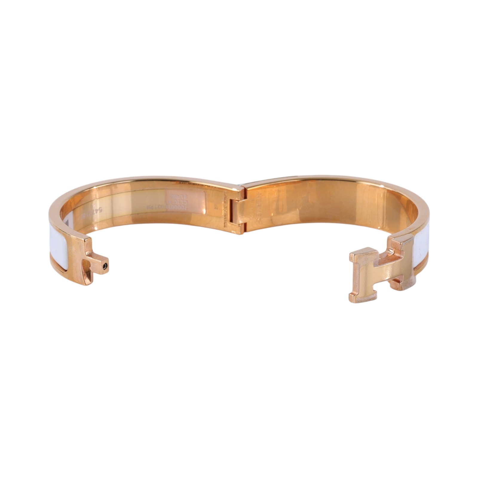 愛馬仕 Hermes Clic H PM 手環 白色 H700001FO31PM /FI1129 白金CLIC H手環 原廠盒子/防塵袋