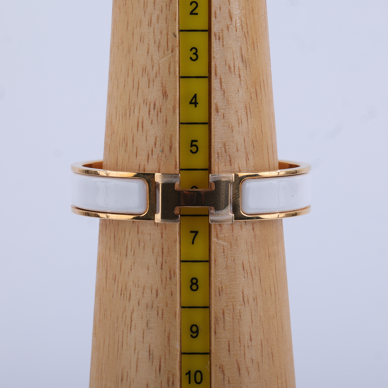 愛馬仕 Hermes Clic H PM 手環 白色 H700001FO31PM /FI1129 白金CLIC H手環 原廠盒子/防塵袋