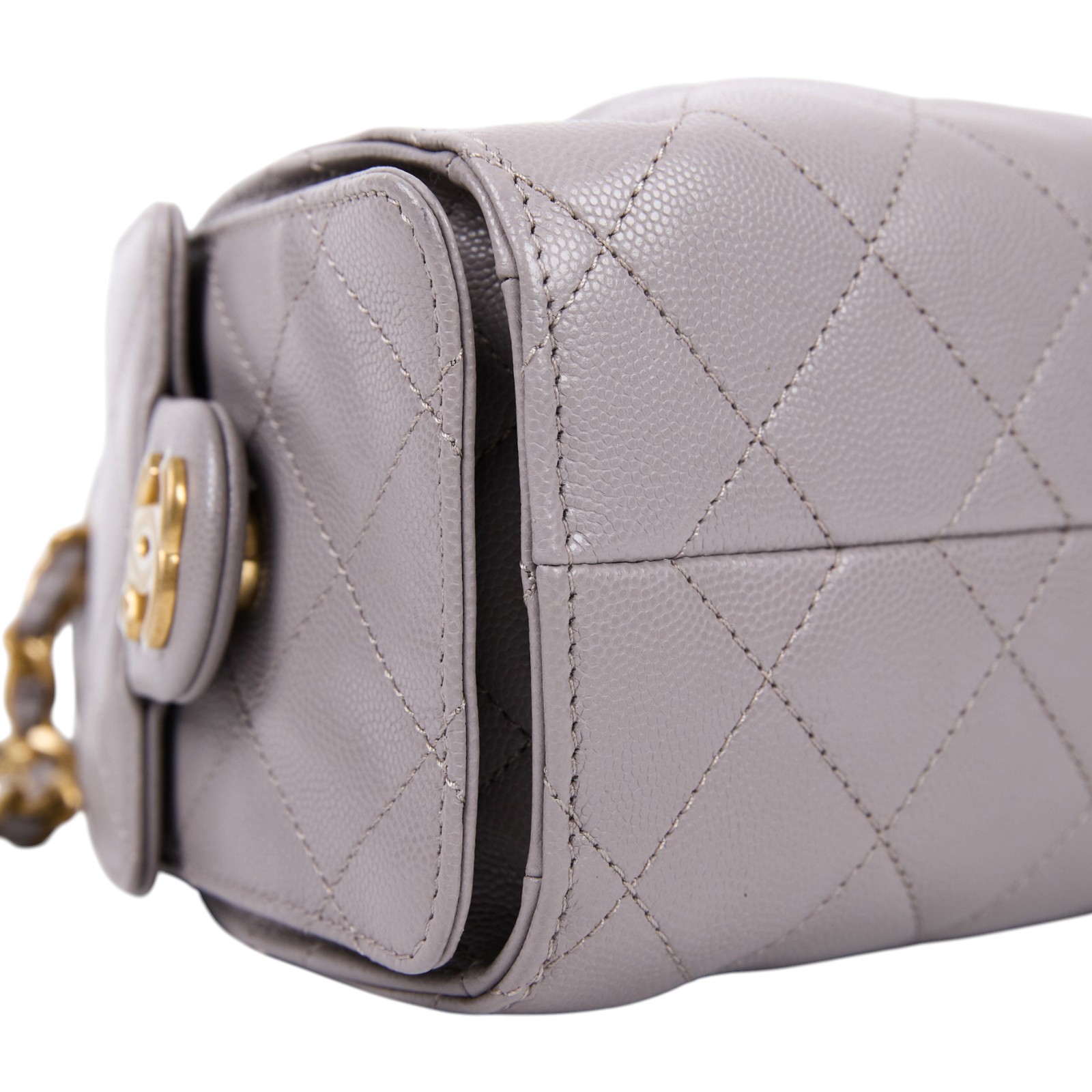 香奈兒 CHANEL 25 迷你包 AS5631 晶片款 灰荔枝25包 MINI 防塵袋