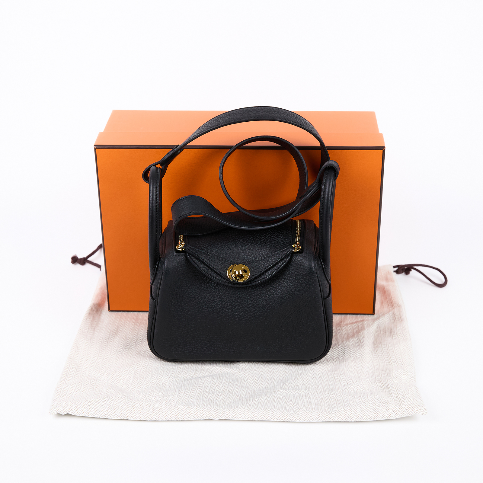 愛馬仕 Hermes Lindy II 琳迪包 迷你 金色五金 黑色 H085956CC89 /KTI7341D  原廠盒子/防塵袋