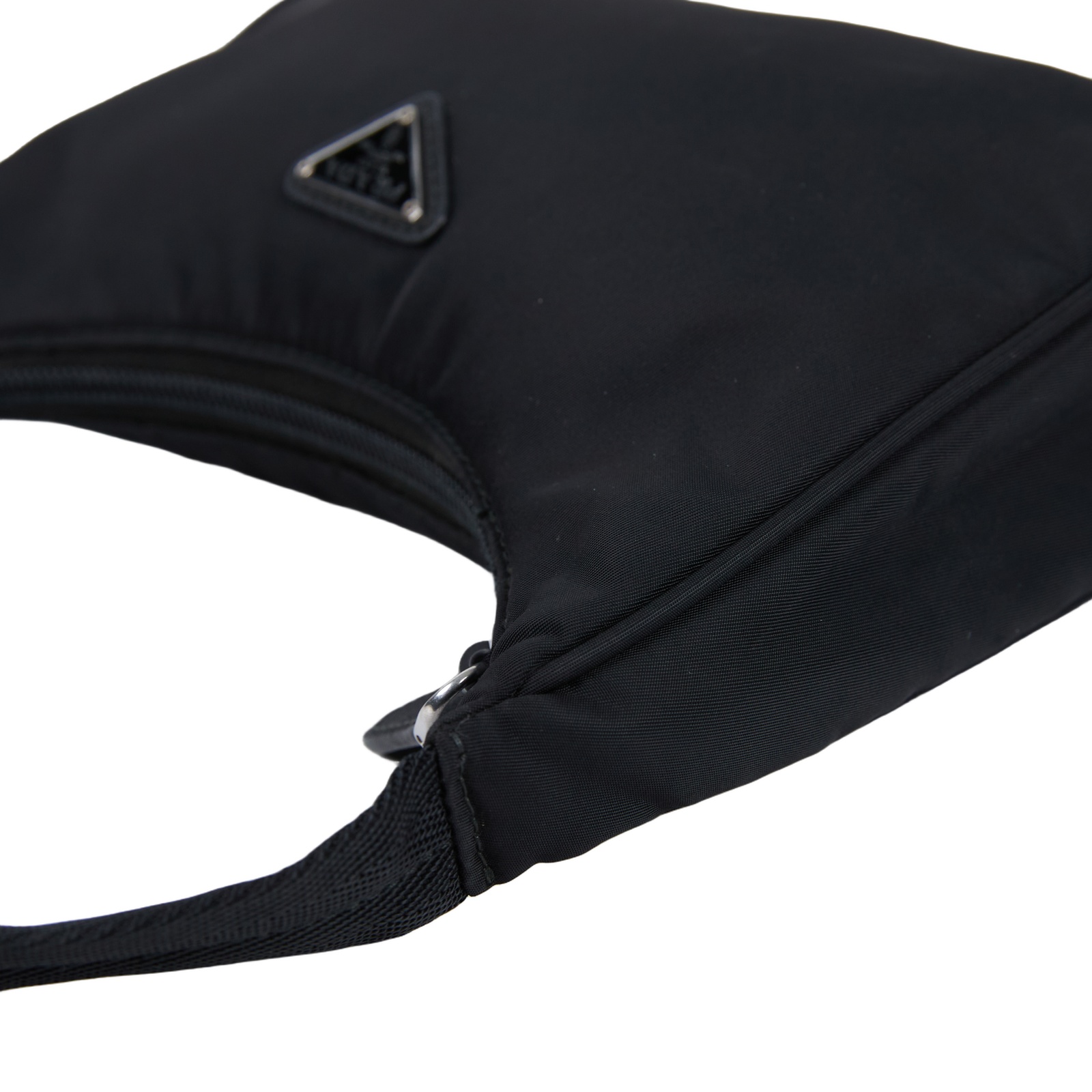 普拉達 PRADA Re-Edition 迷你 Hobo 包 1NE515_RDH0 黑尼龍肩背包 無附屬品