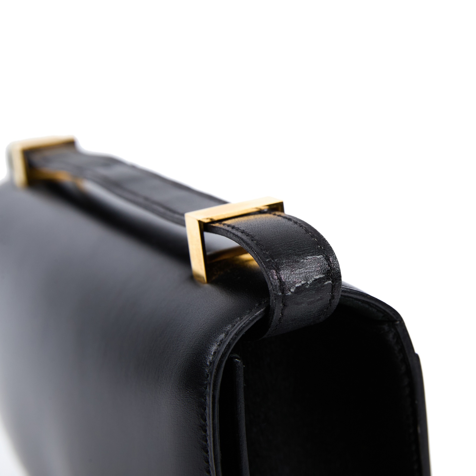 愛馬仕 Hermes Constance Bag 康康包 24 CN24 OX OX刻 黑金CONSTANCE 24 BOX皮 防塵袋