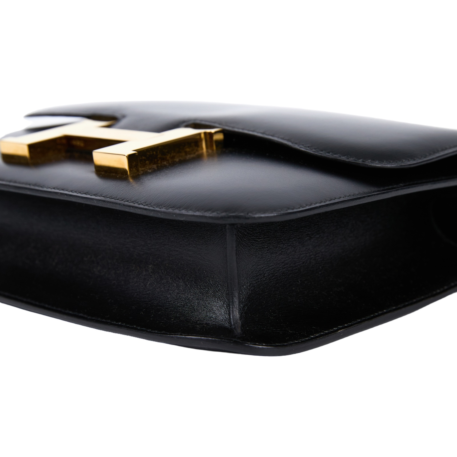 愛馬仕 Hermes Constance Bag 康康包 24 CN24 OX OX刻 黑金CONSTANCE 24 BOX皮 防塵袋