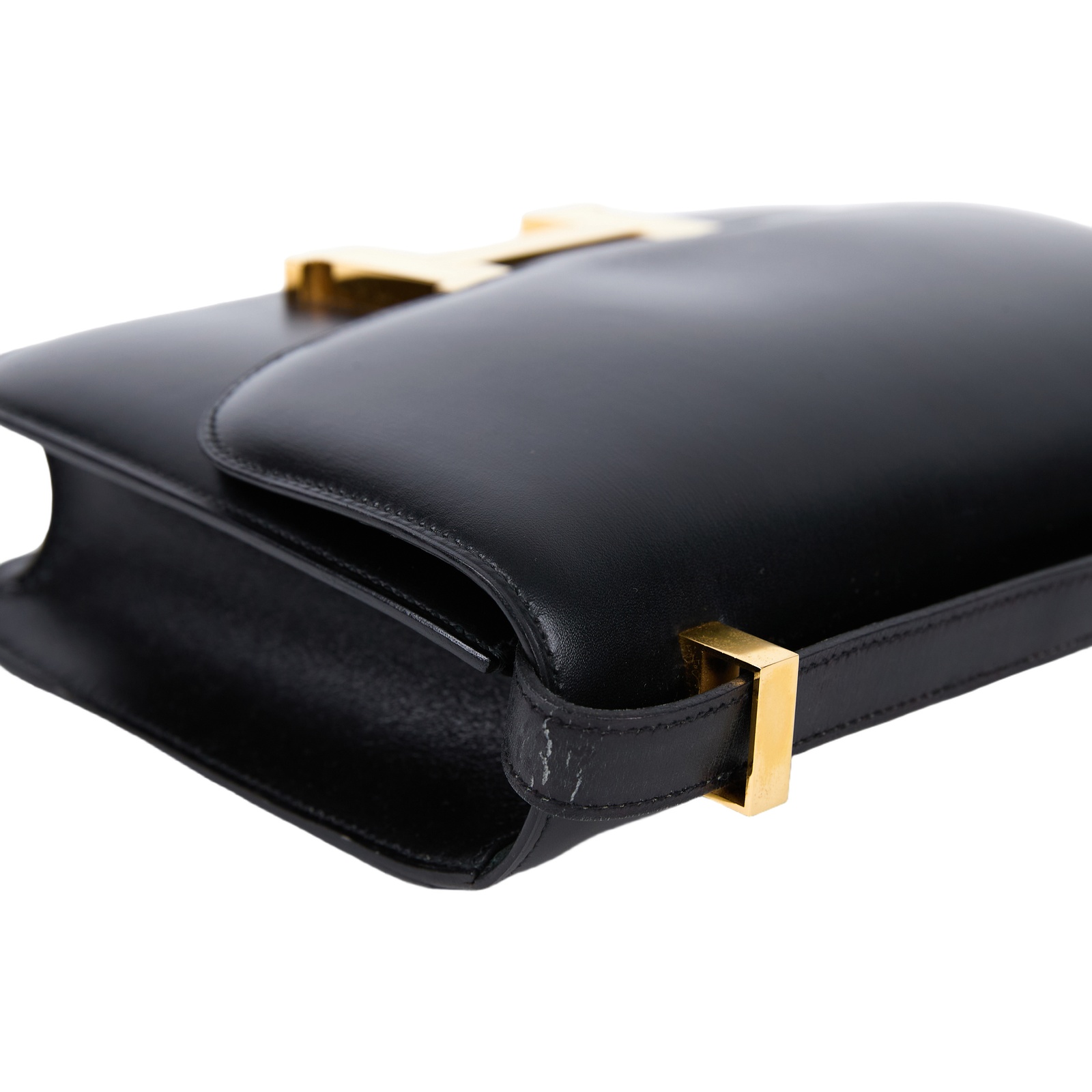 愛馬仕 Hermes Constance Bag 康康包 24 CN24 OX OX刻 黑金CONSTANCE 24 BOX皮 防塵袋