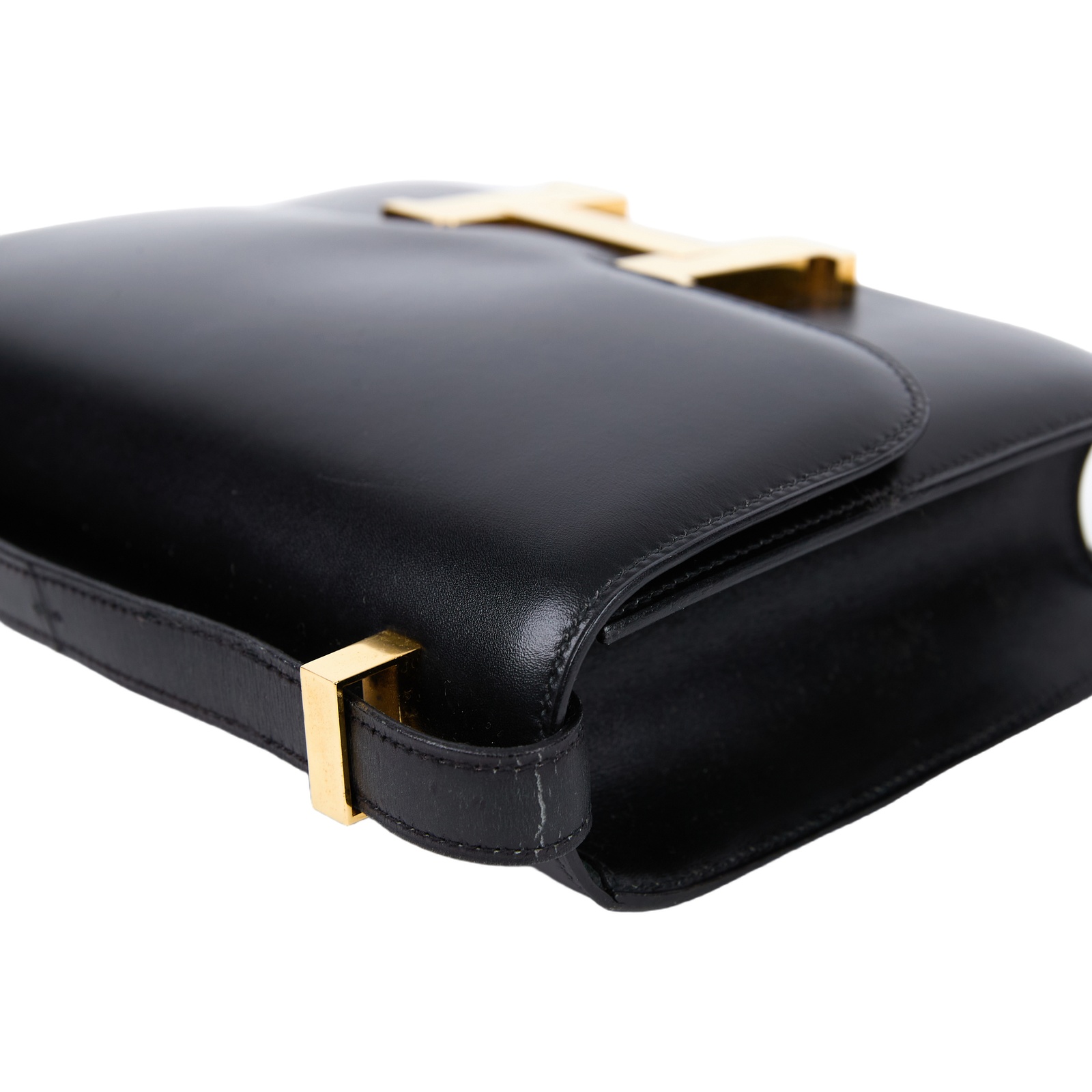 愛馬仕 Hermes Constance Bag 康康包 24 CN24 OX OX刻 黑金CONSTANCE 24 BOX皮 防塵袋