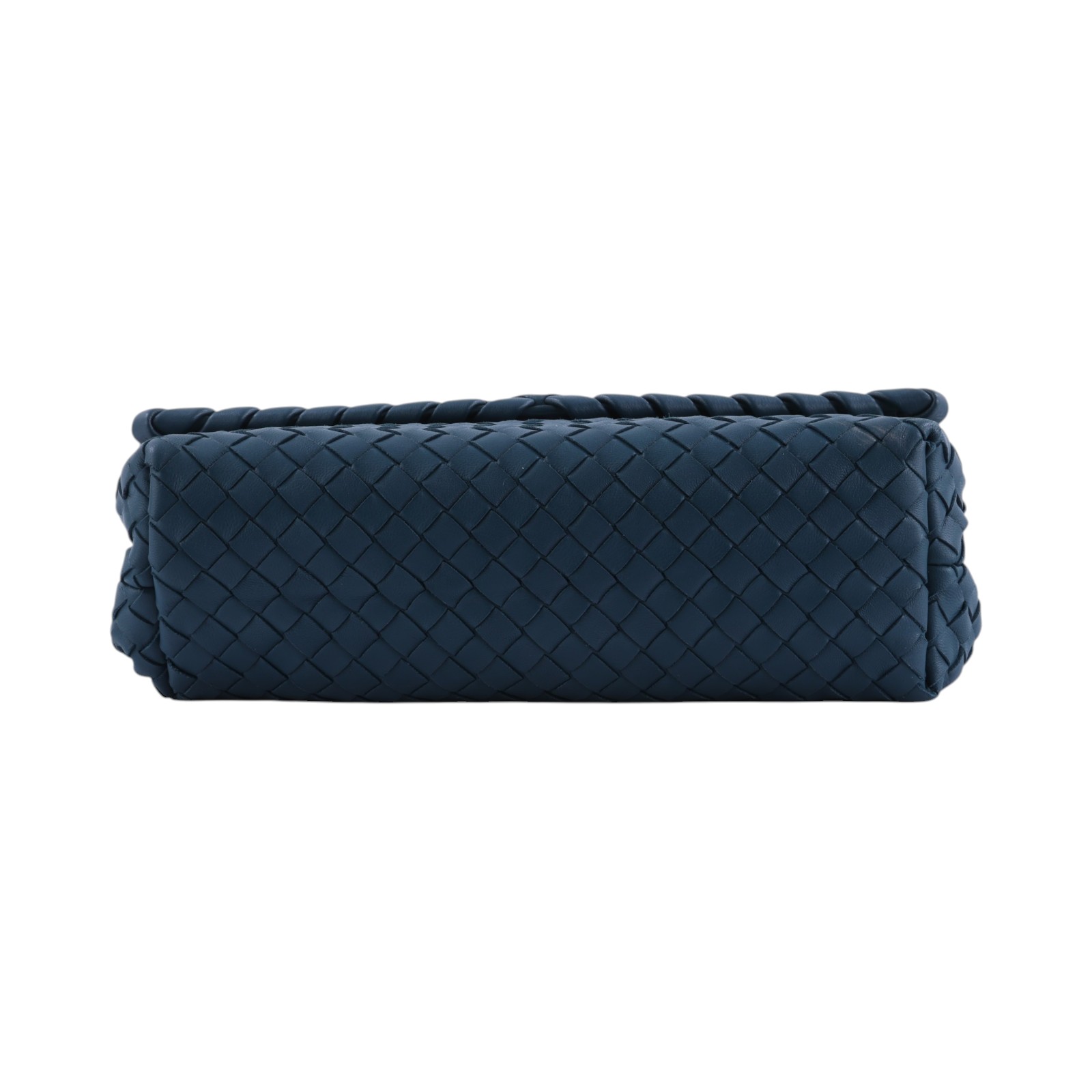 寶緹嘉 BOTTEGA VENETA Olimpia Small 羊羔皮編織翻蓋斜背包 386498VO0AD 藍綠編織掀蓋鍊包 防塵袋/鏡子