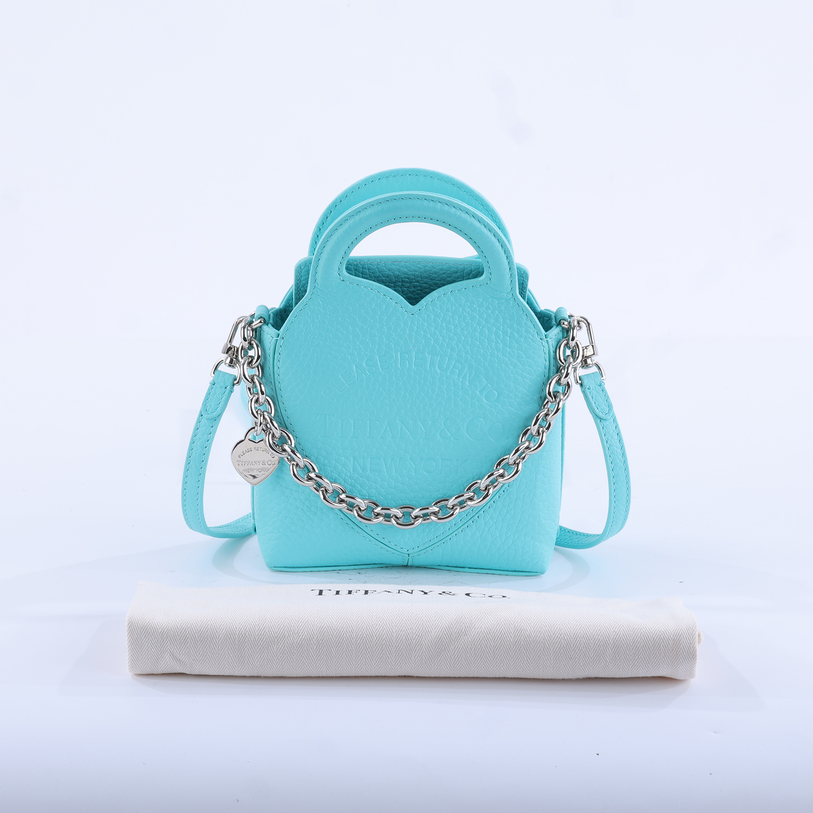 蒂芙尼 TIFFANY＆CO. Return to Tiffany 托特包 肩背包  藍兩用托特包 NANO 防塵袋/背帶