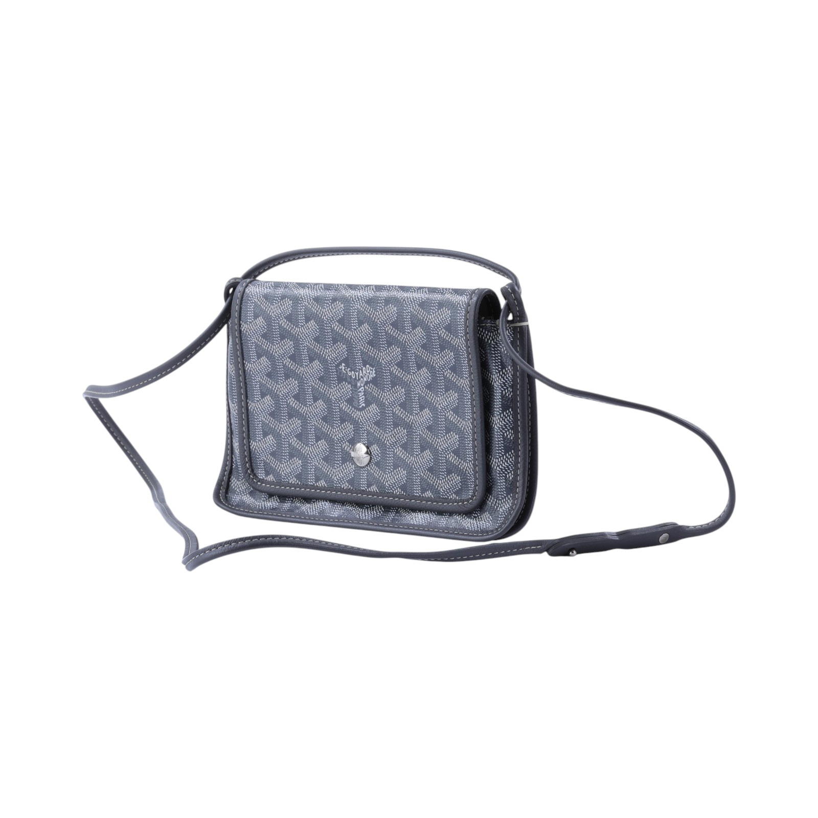 高雅德 GOYARD Plumet Pocket Wallet 肩背 隨身錢包 PLUMETPMLTY 灰PLUMET 防塵袋/購買證明