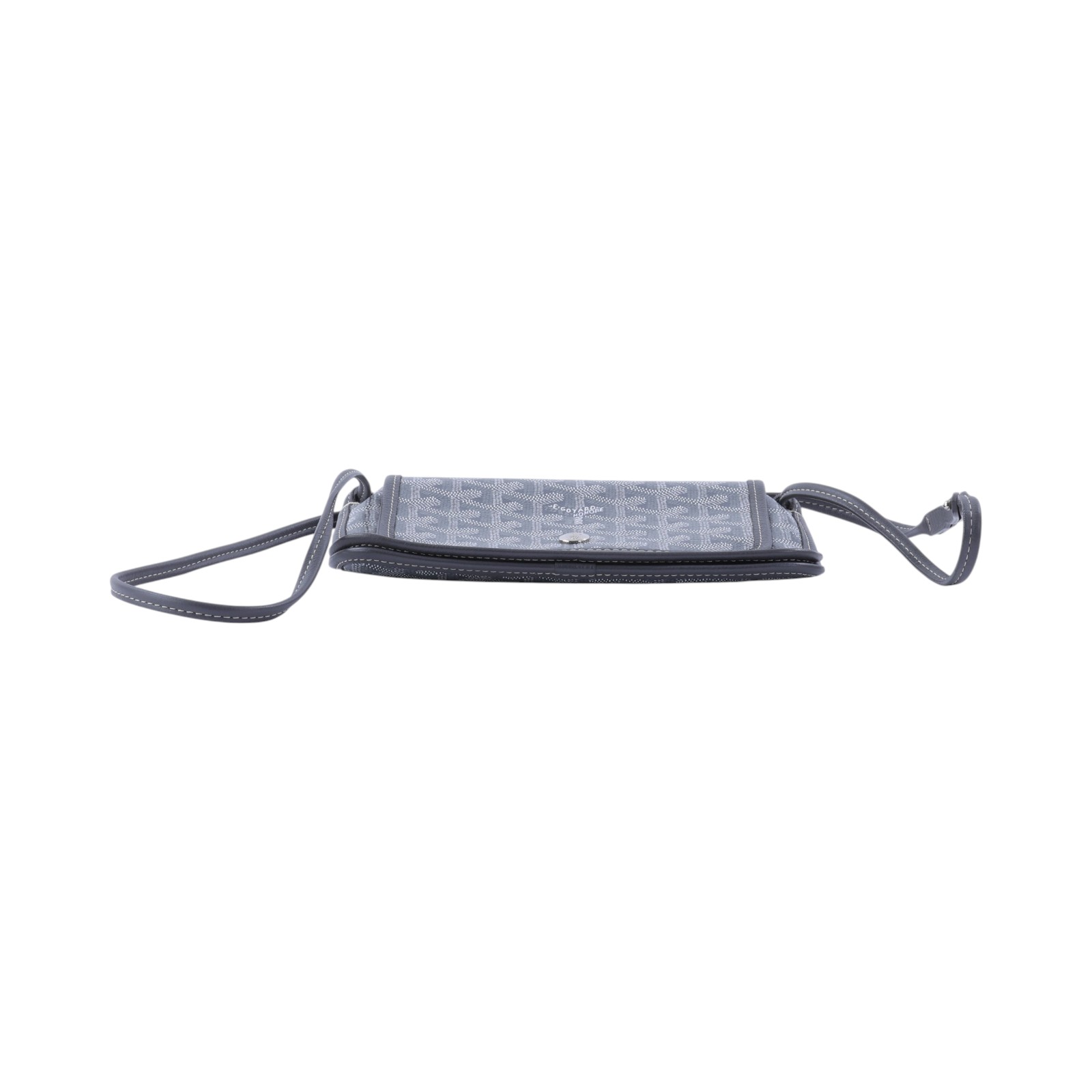 高雅德 GOYARD Plumet Pocket Wallet 肩背 隨身錢包 PLUMETPMLTY 灰PLUMET 防塵袋/購買證明