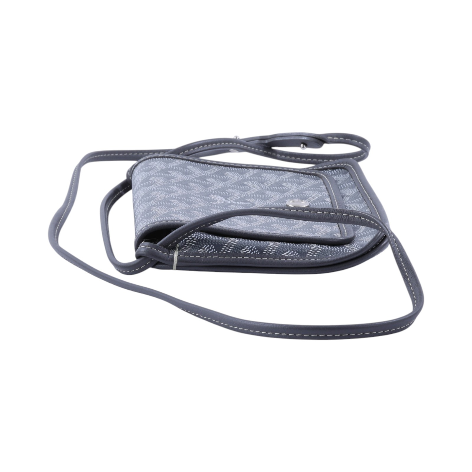 高雅德 GOYARD Plumet Pocket Wallet 肩背 隨身錢包 PLUMETPMLTY 灰PLUMET 防塵袋/購買證明