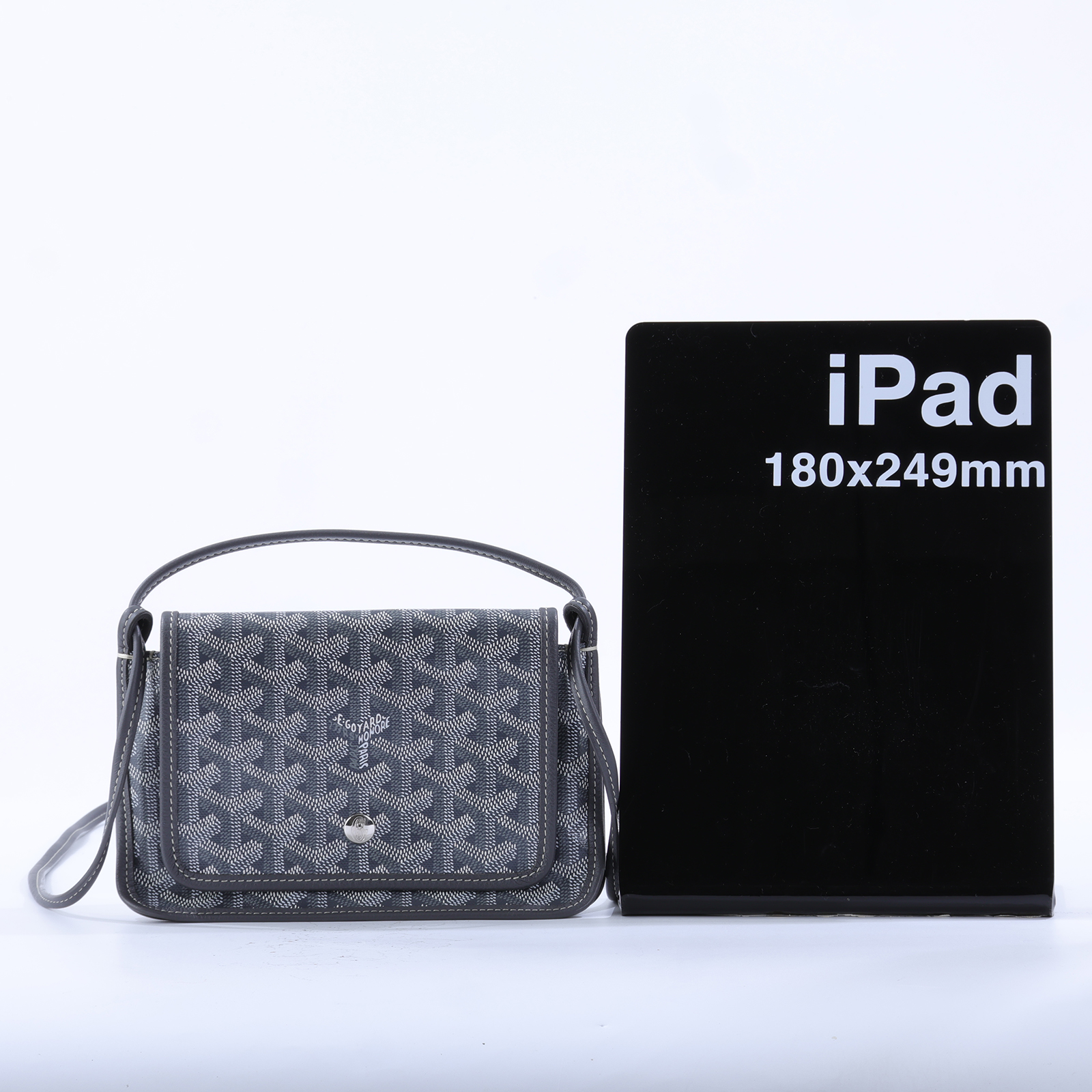 高雅德 GOYARD Plumet Pocket Wallet 肩背 隨身錢包 PLUMETPMLTY 灰PLUMET 防塵袋/購買證明