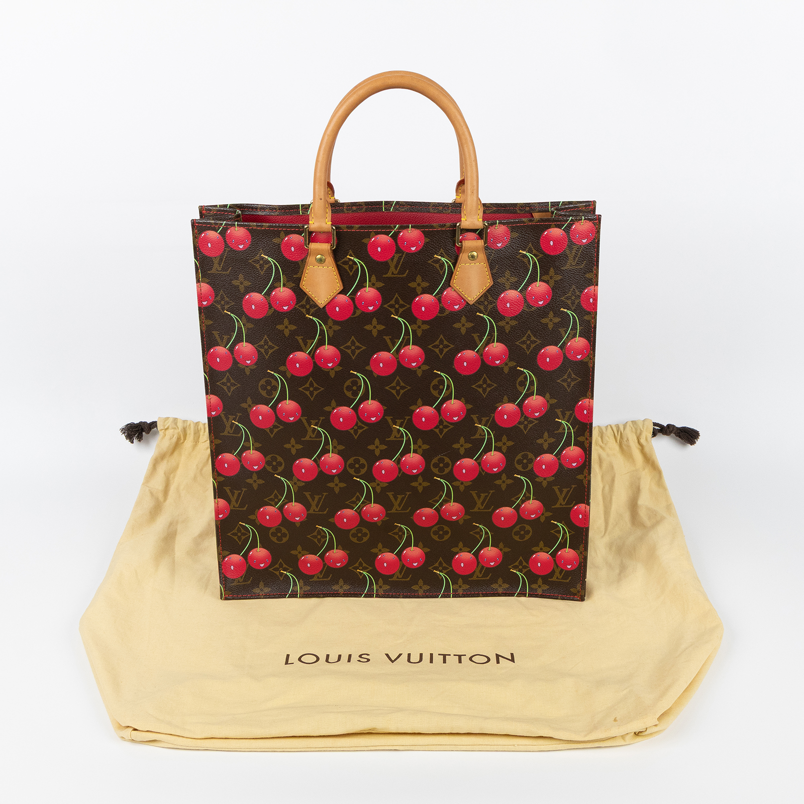 路易威登 LOUIS VUITTON Sac Plat 村上隆 聯名 櫻桃 托特包 M95010 村上隆聯名櫻桃托特包 防塵袋