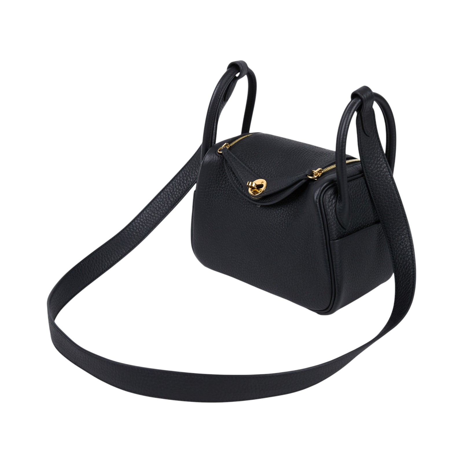 愛馬仕 Hermes Lindy 琳迪包 迷你 黑色 金色五金 H079086CC89 /ZBY644ND  防塵袋/購買證明影本