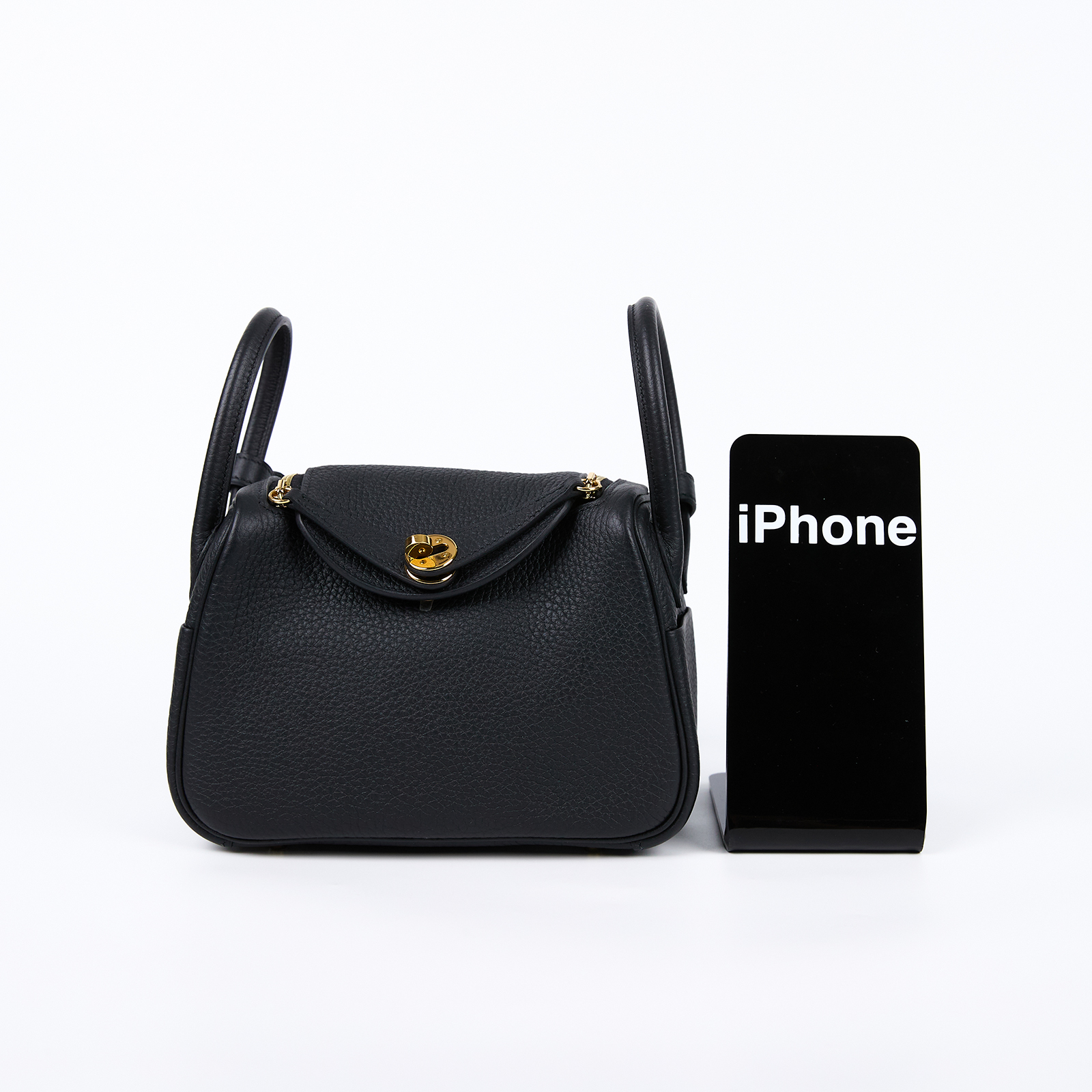 愛馬仕 Hermes Lindy 琳迪包 迷你 黑色 金色五金 H079086CC89 /ZBY644ND  防塵袋/購買證明影本