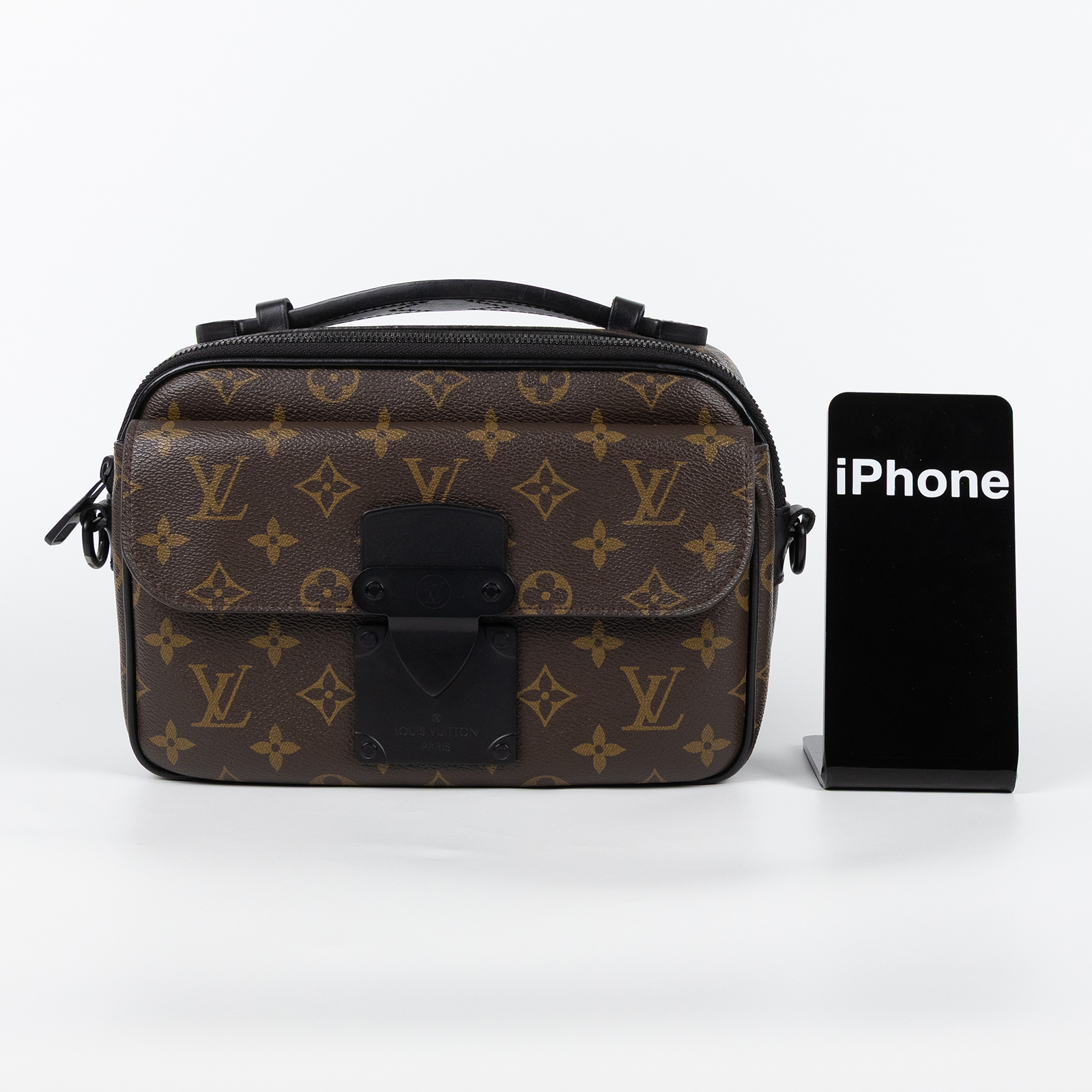 路易威登 LOUIS VUITTON S Lock 郵差包 塗層帆布 M45806 晶片款 棕原花S Lock郵差包 防塵袋/購買證明