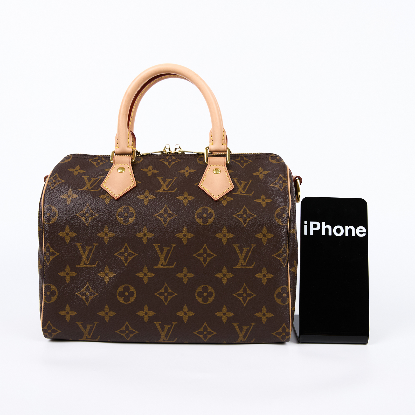 路易威登 LOUIS VUITTON Speedy Bandoulière  25 經典帆布 手提 斜背 波士頓包 M41113 晶片款  原廠盒子/防塵袋/背帶/鎖組/購買證明