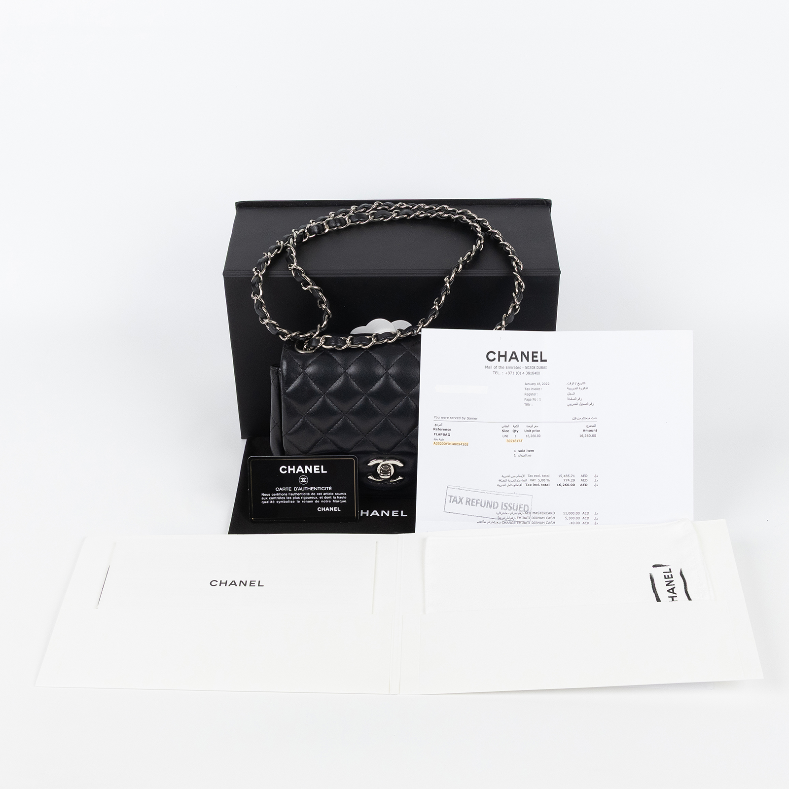 香奈兒 CHANEL CF 方形 迷你 口蓋包 A35200 Y01480 30開黑羊方胖 原廠盒子/防塵袋/保證卡/購買證明影本